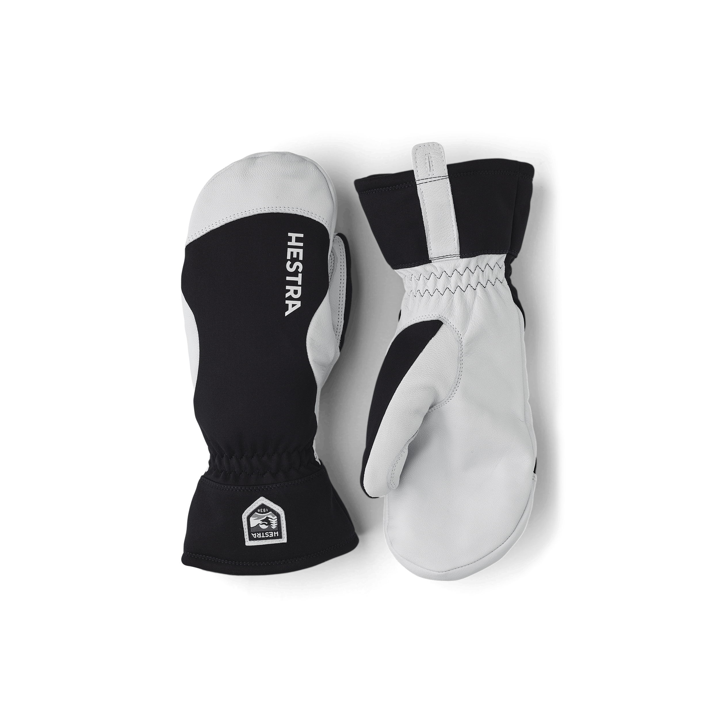 Svart tumhandske med ljusgrått getskinn i innerhanden
(1 av 4)