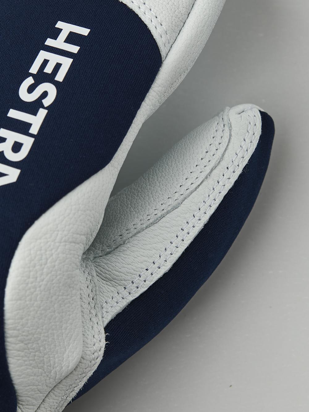 Dark blue mitten with light gray goat leather palm  (2 of 4)