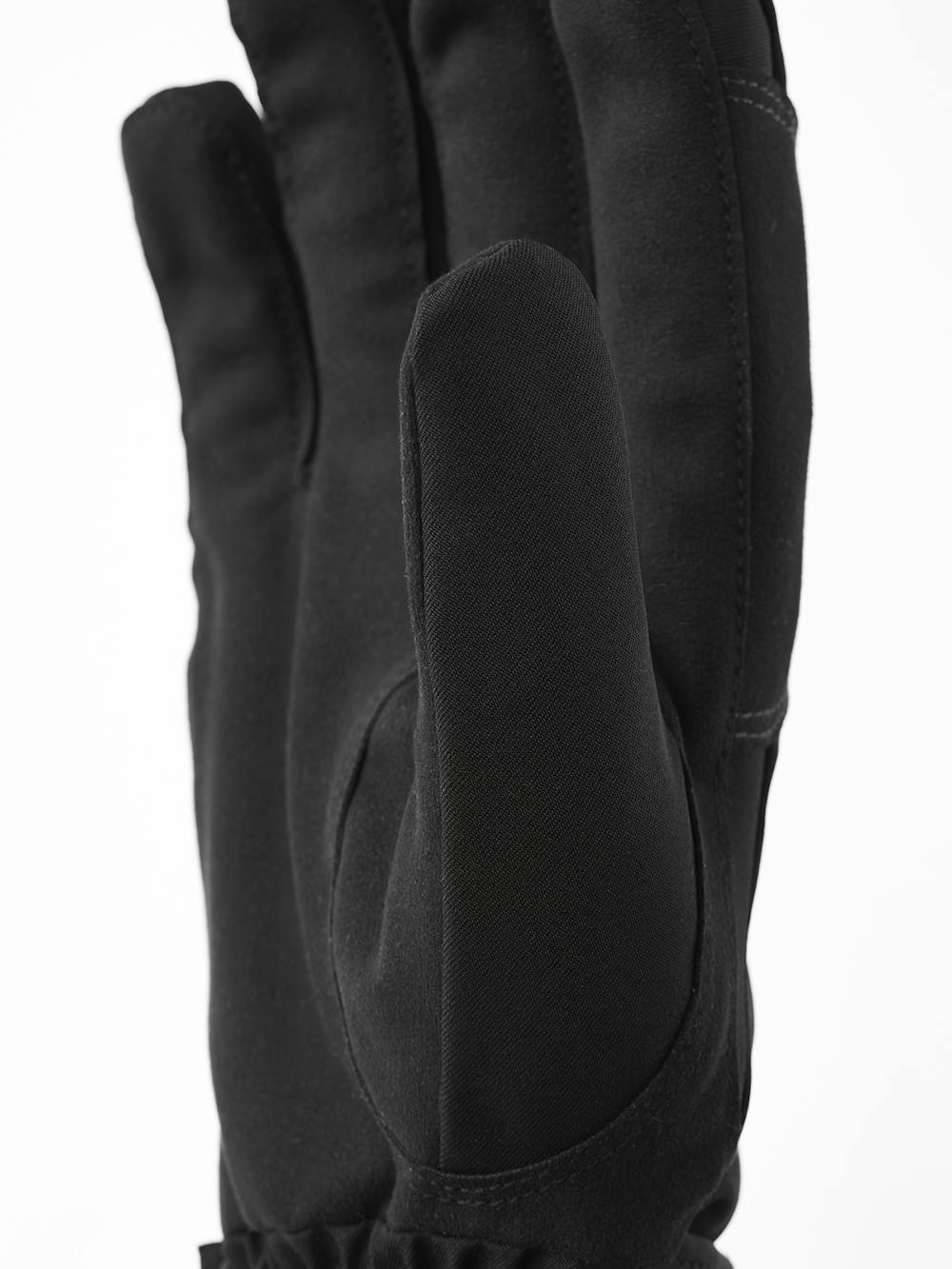 Black fabric riding glove with synthetic suede palm (5 of 5)
