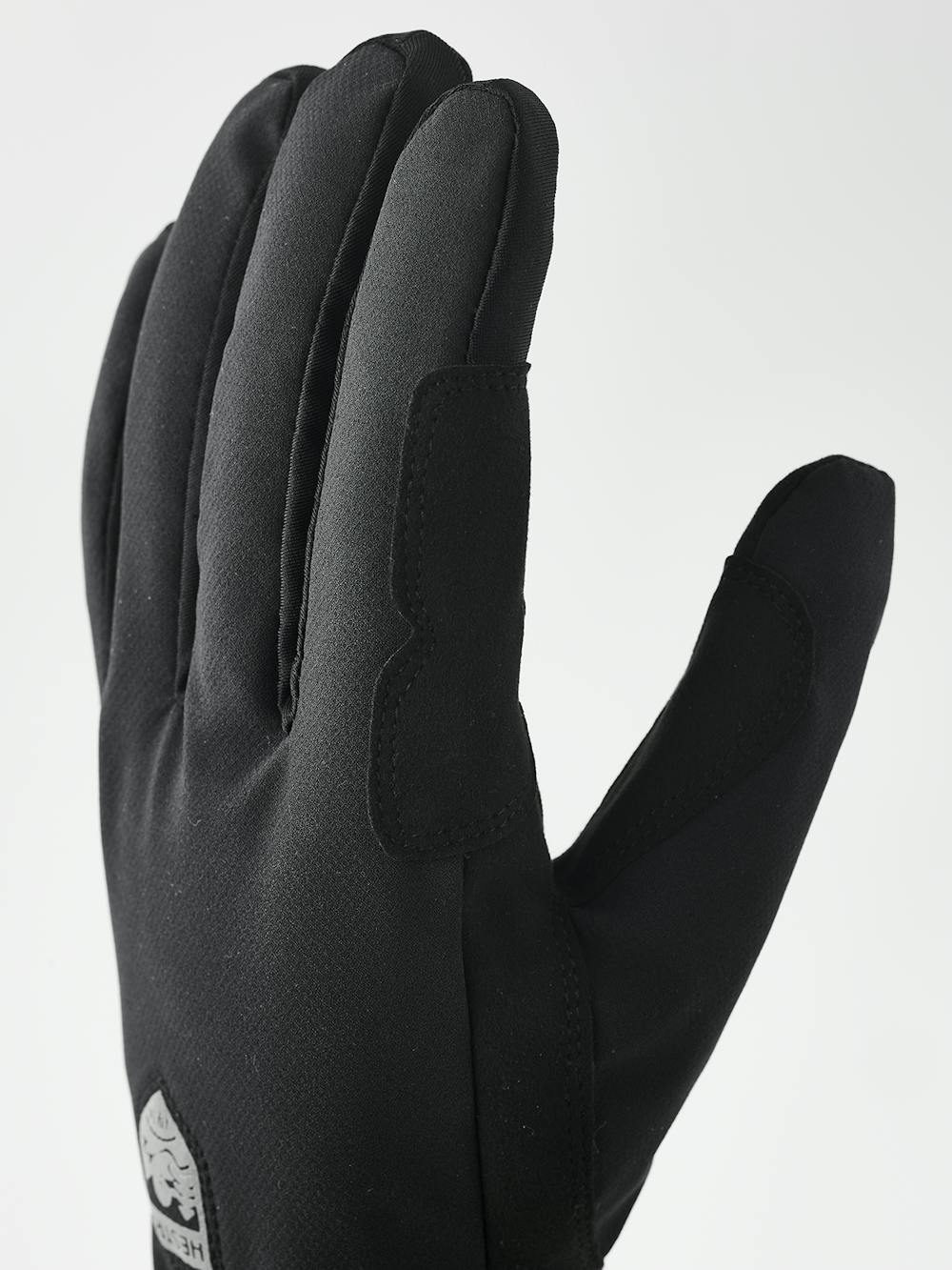 Black fabric cycling glove with synthetic suede palm (7 of 7)