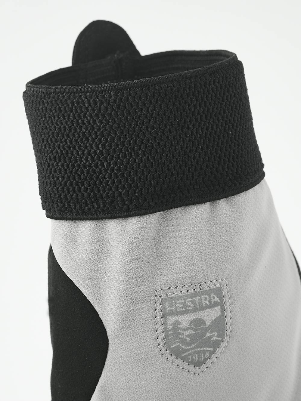 Beiger Fahrradhandschuh aus Stoff mit schwarzer Innenhand aus synthetischem Wildleder (7 oder 9)