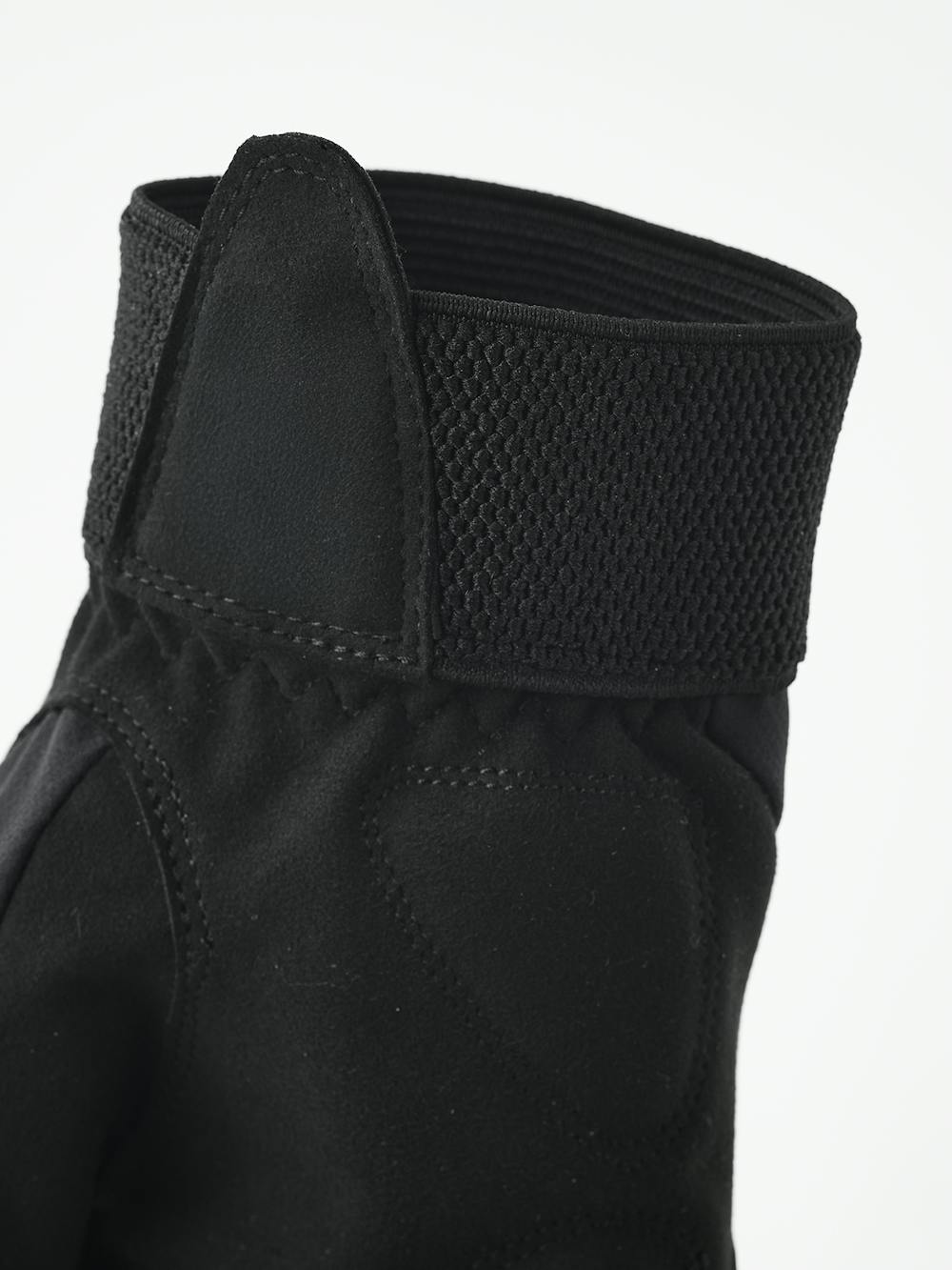 Black fabric cycling glove with synthetic suede palm (4 of 7)