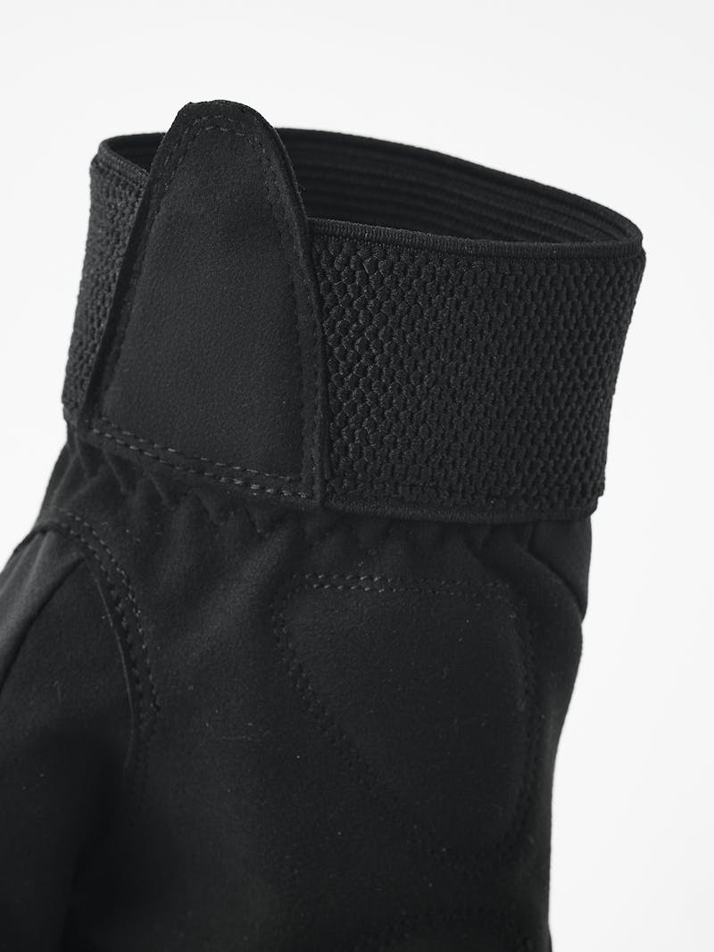 Black fabric cycling glove with synthetic suede palm  (4 of 7)
