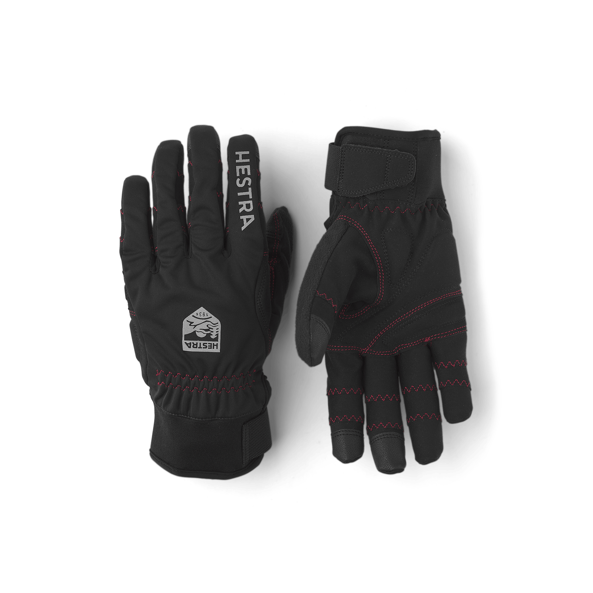 Svart cykelhandske i tyg med innerhande i syntetisk mocka och touch-funktion
(1 av 5)