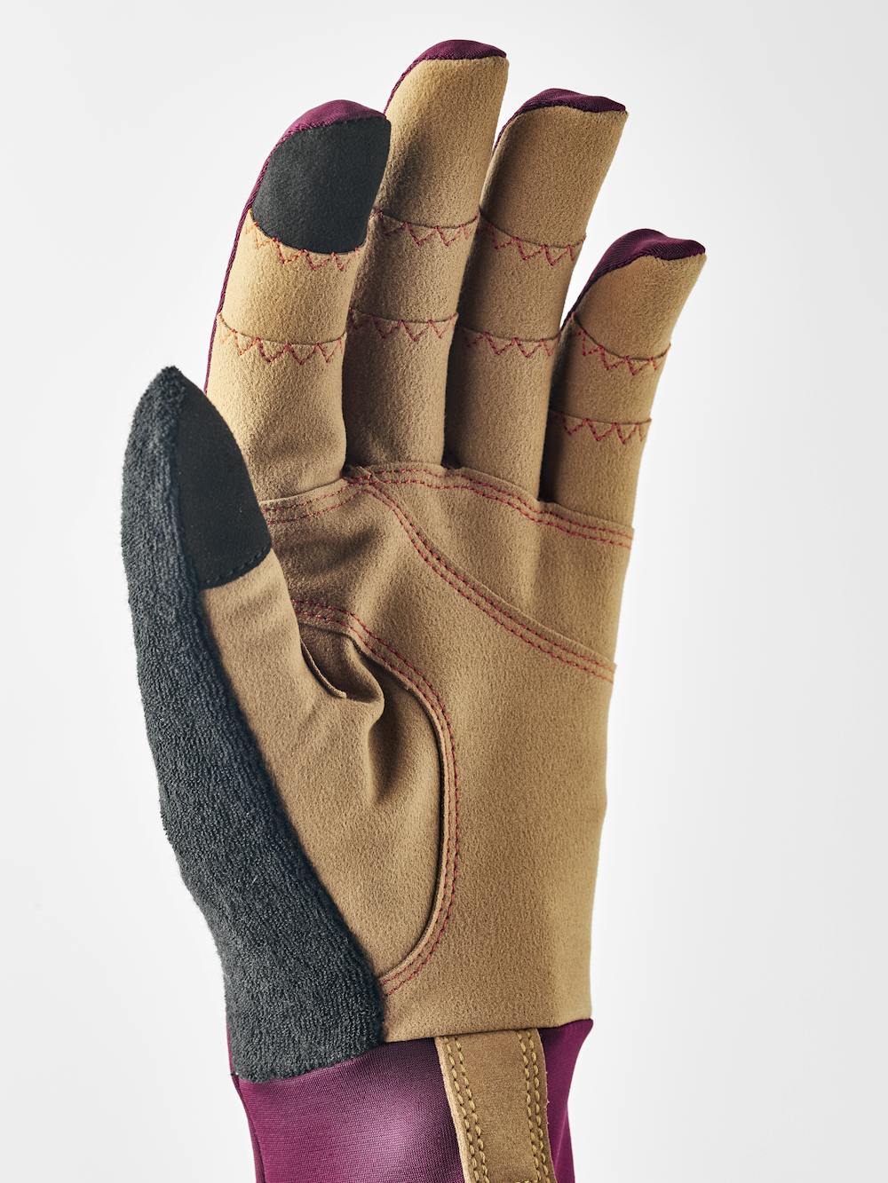 Ergo Grip Race Cut 5-finger in the color Bordeaux / Tan (6 of 9)