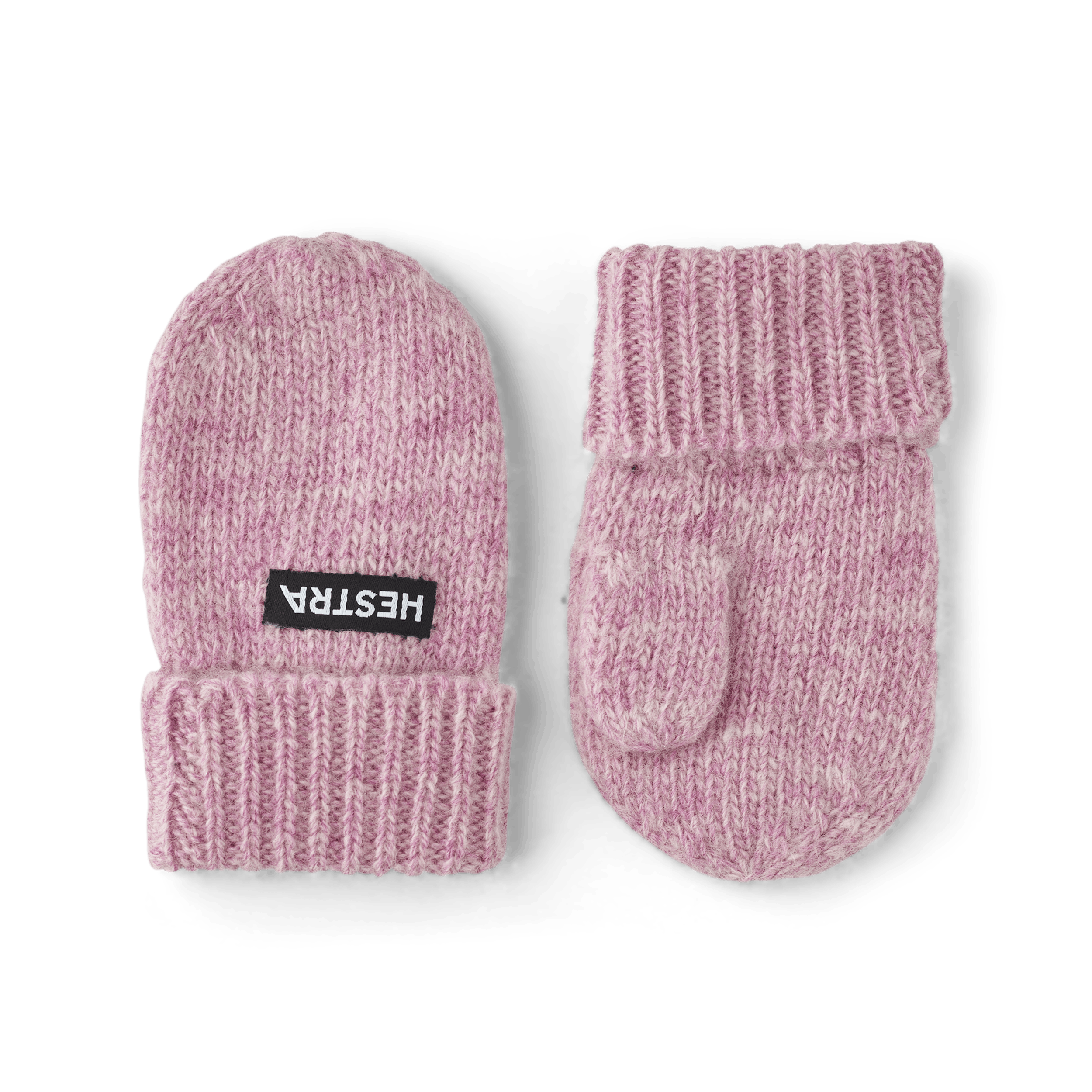 Pink knitted mitten in wool and cashmere mix  (1 of 3)