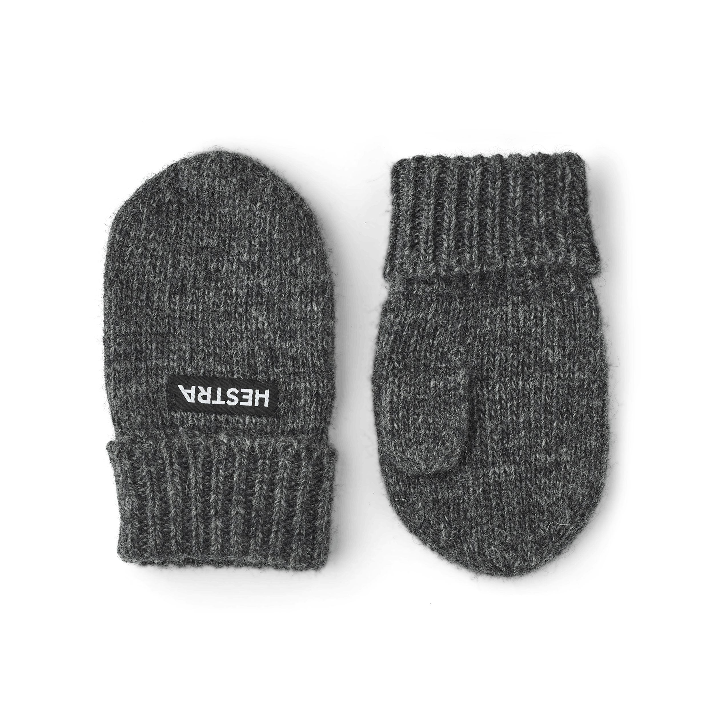 Gray knitted mitten in wool and cashmere mix (1 of 3)