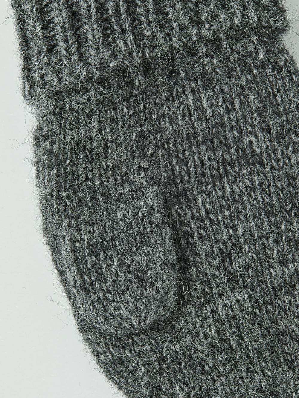 Gray knitted mitten in wool and cashmere mix (3 of 3)