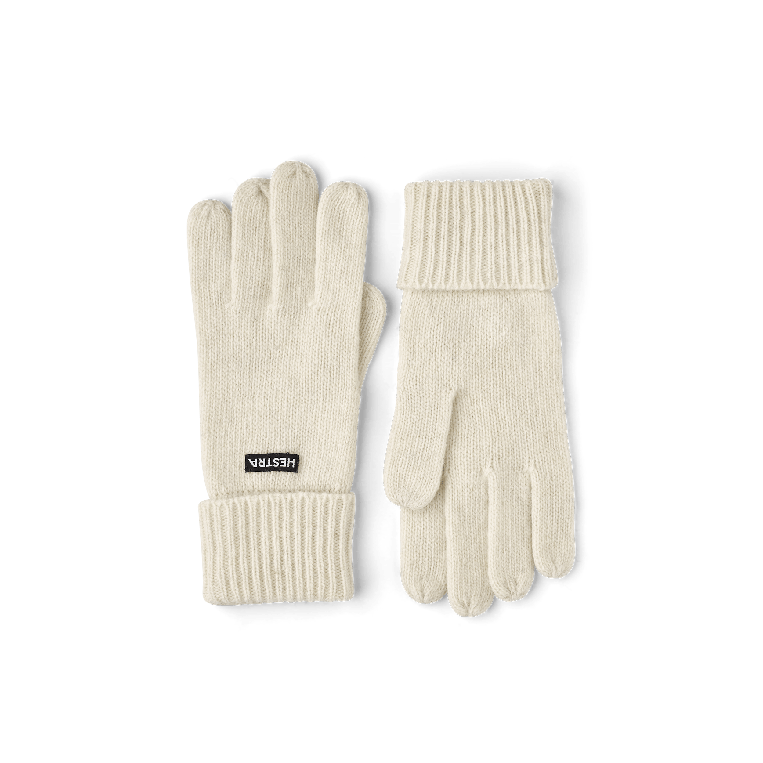 White knitted glove in wool and cashmere mix (1 of 3)