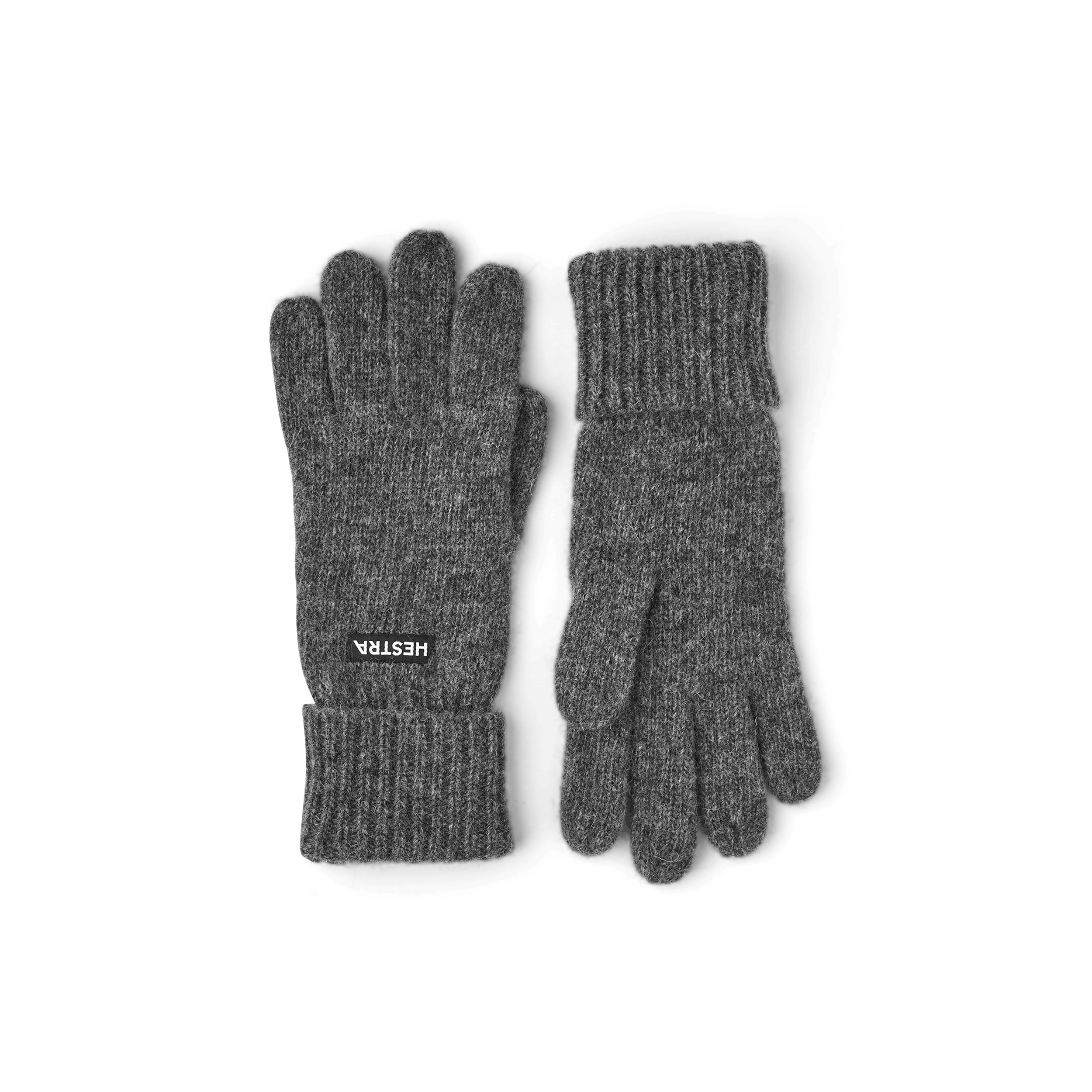 Grauer gestrickter Fingerhandschuh aus Woll-Kaschmir-Mix (1 oder 3)