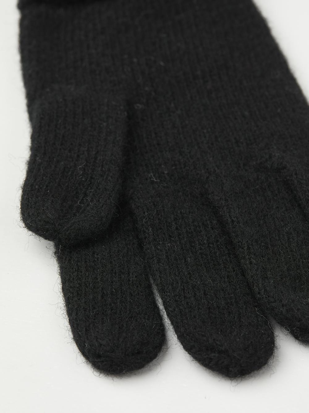 Black knitted glove in wool and cashmere mix (3 of 3)