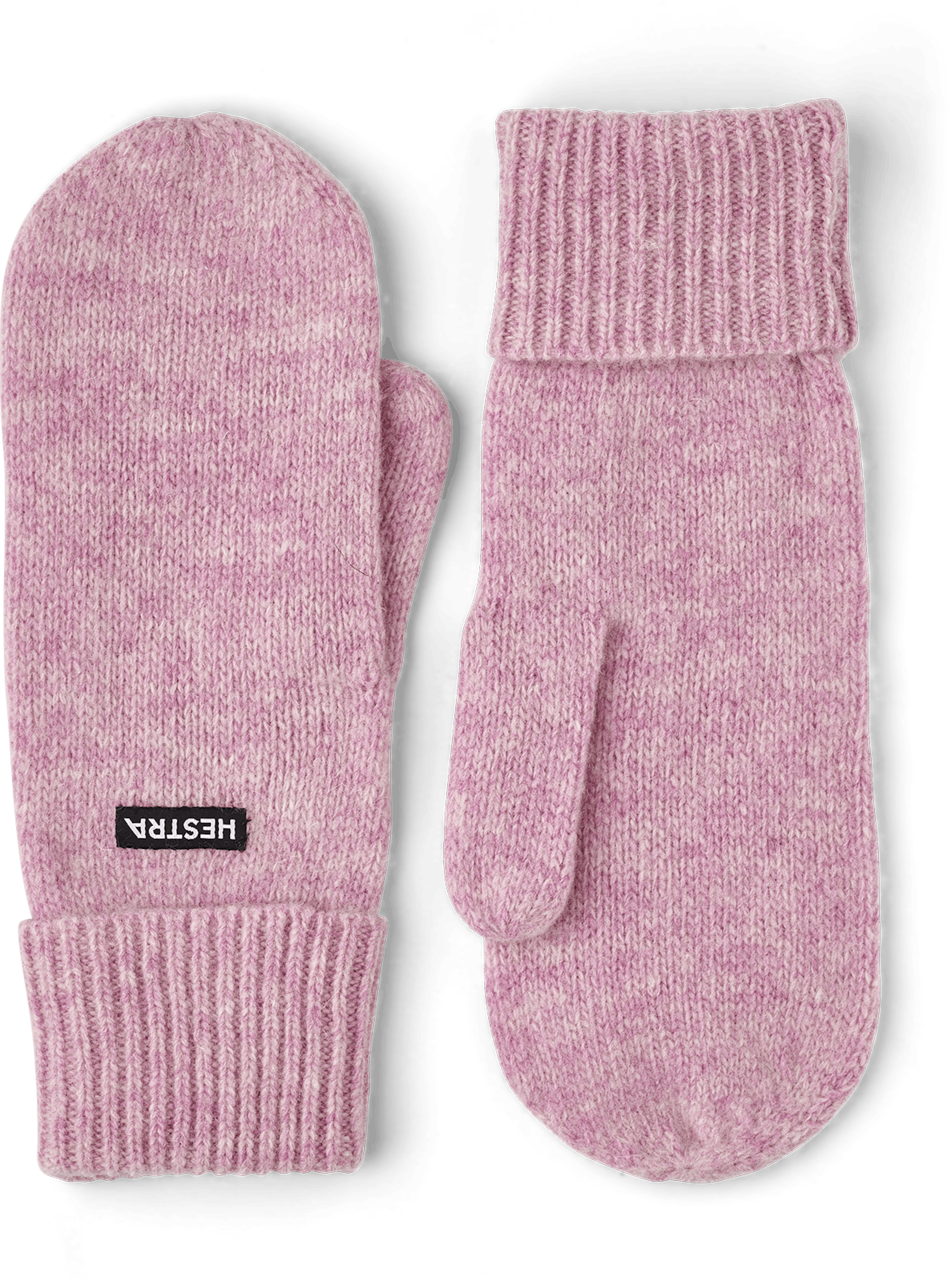 Pink knitted mitten in wool and cashmere mix  (1 of 3)