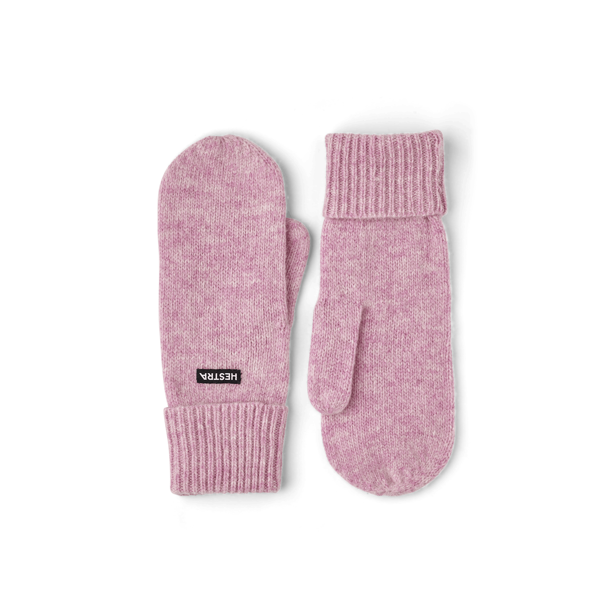 Pink knitted mitten in wool and cashmere mix  (1 of 3)