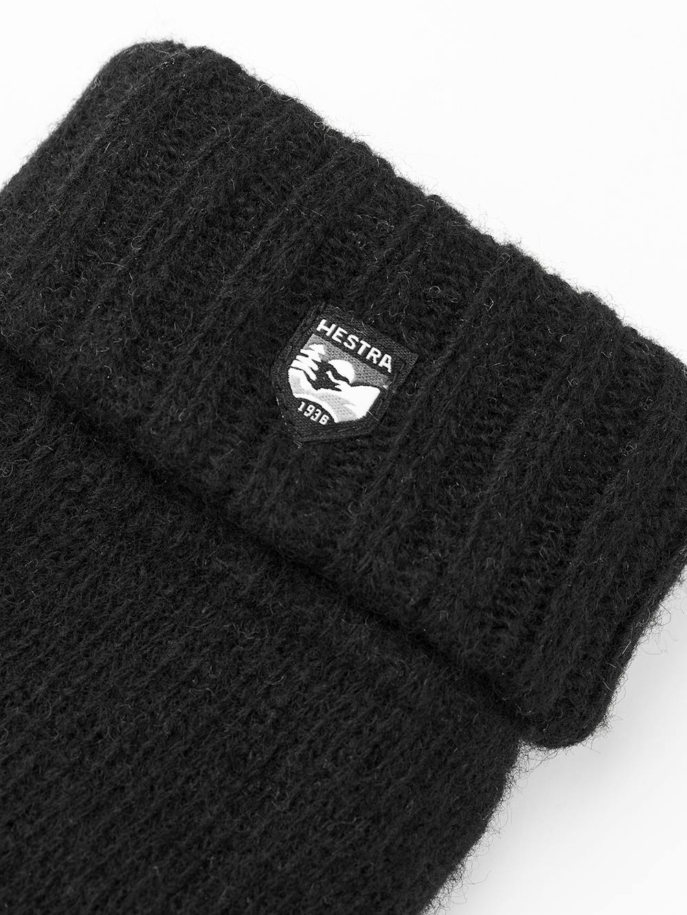 Black knitted mitten in wool and cashmere mix (2 of 2)