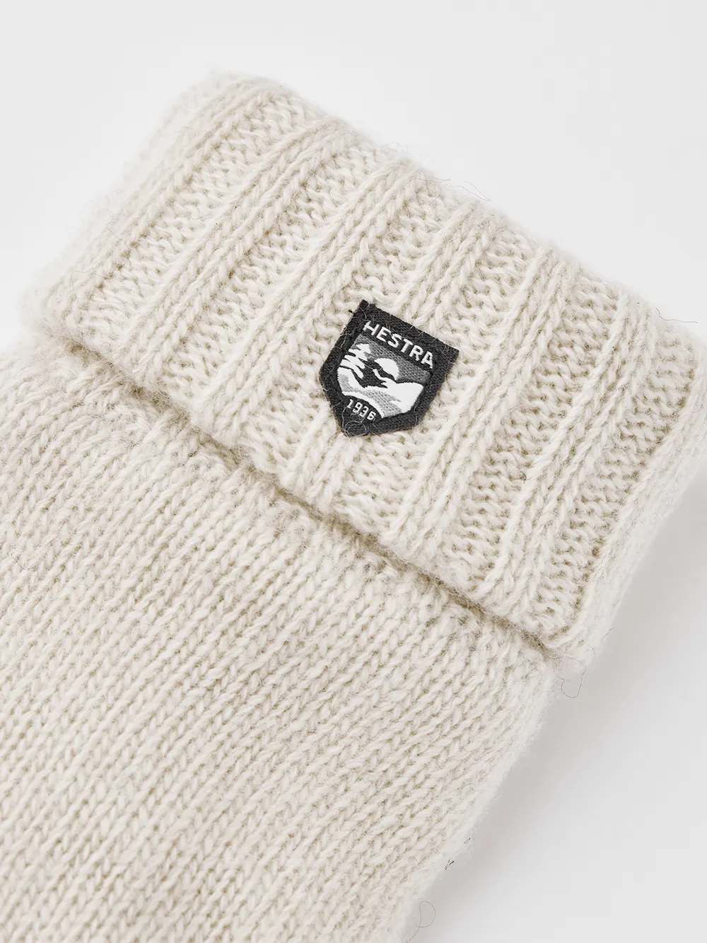 White knitted mitten in wool and cashmere blend (2 of 2)