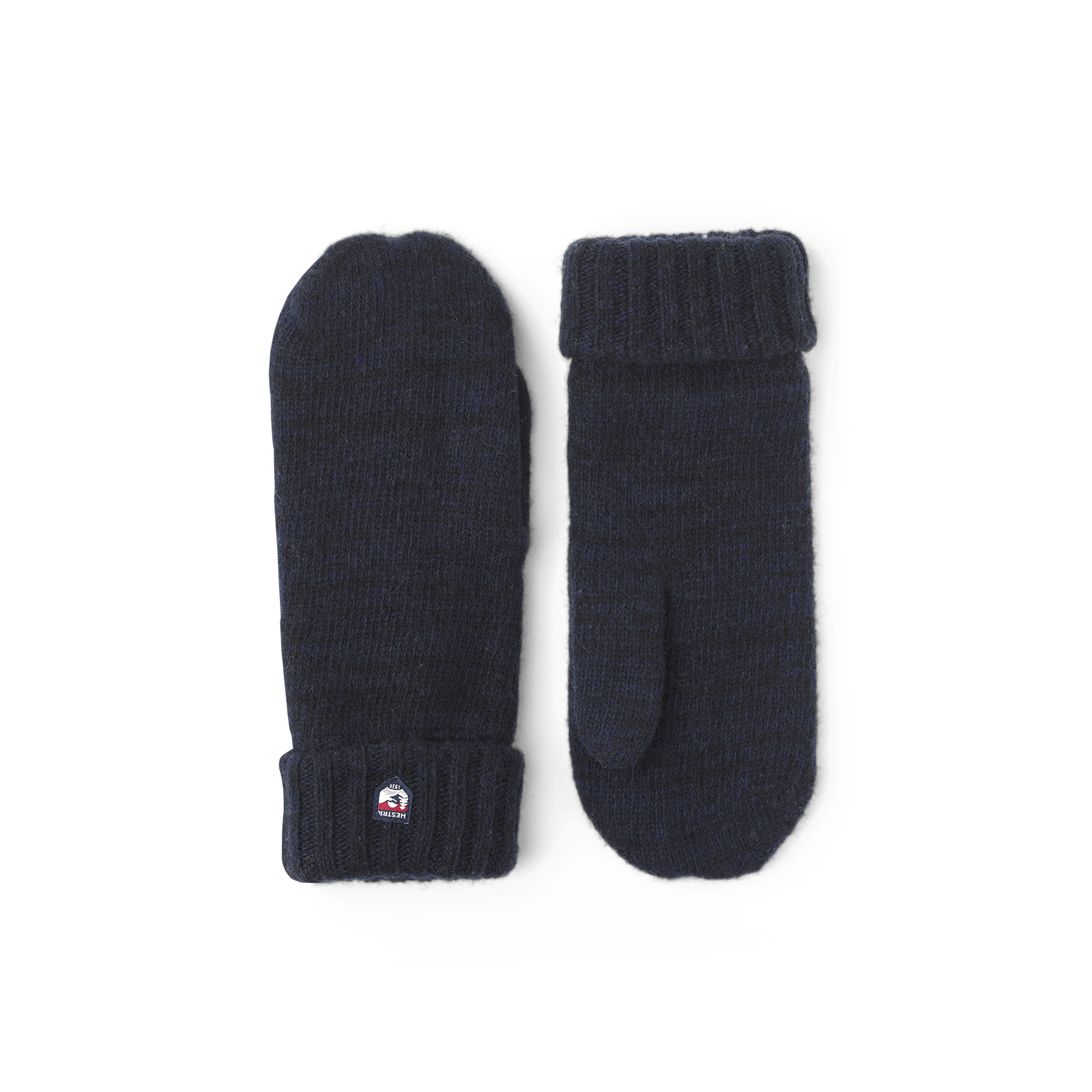 Dark blue knitted mitten in wool and cashmere mix (1 of 2)