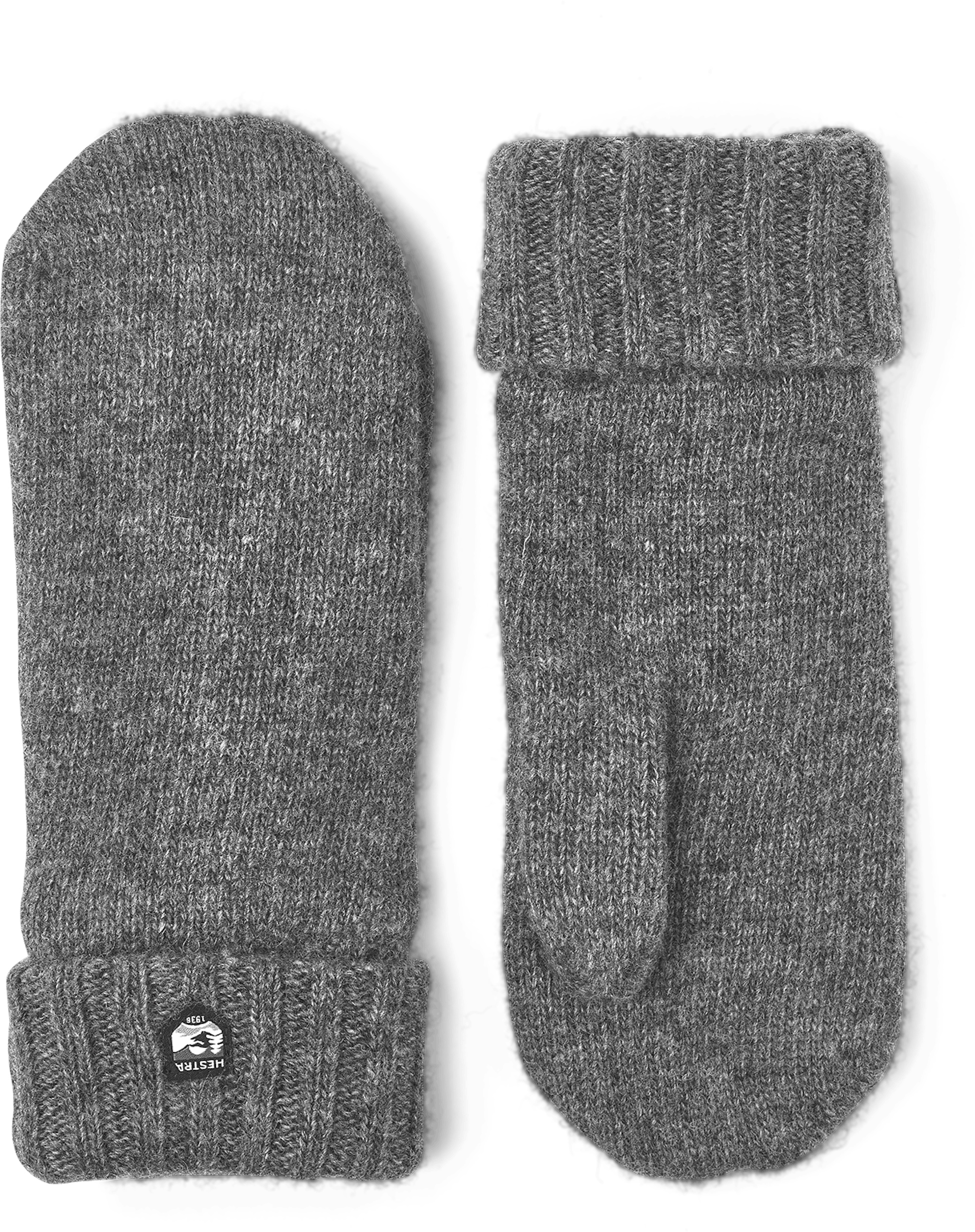 Gray knitted mitten in wool and cashmere mix (1 of 2)