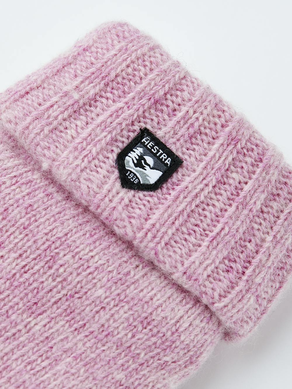 Pink knitted mitten in wool and cashmere mix (2 of 2)