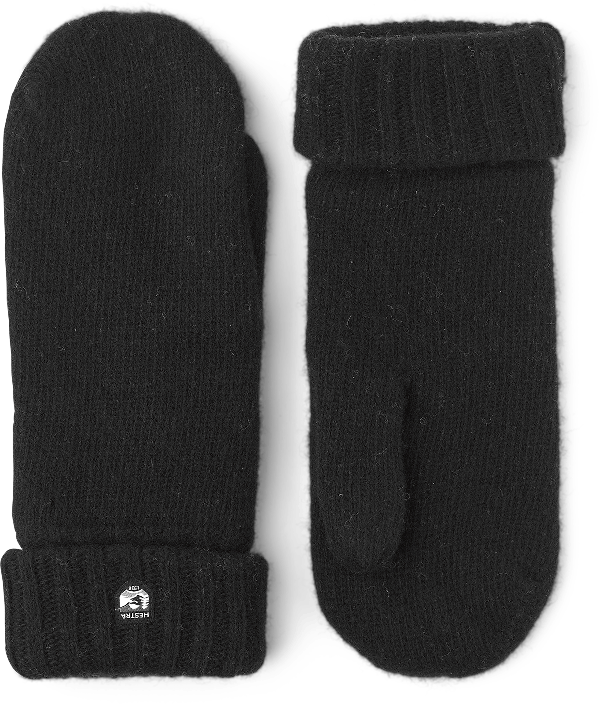 Black knitted mitten in wool and cashmere mix (1 of 2)
