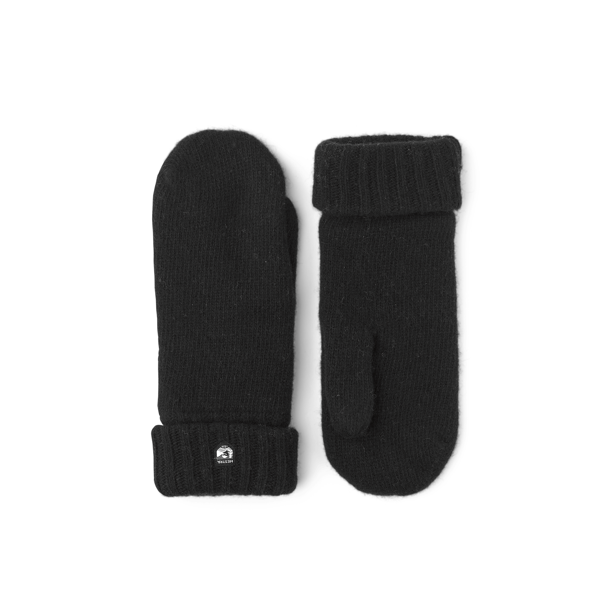 Black knitted mitten in wool and cashmere mix (1 of 2)