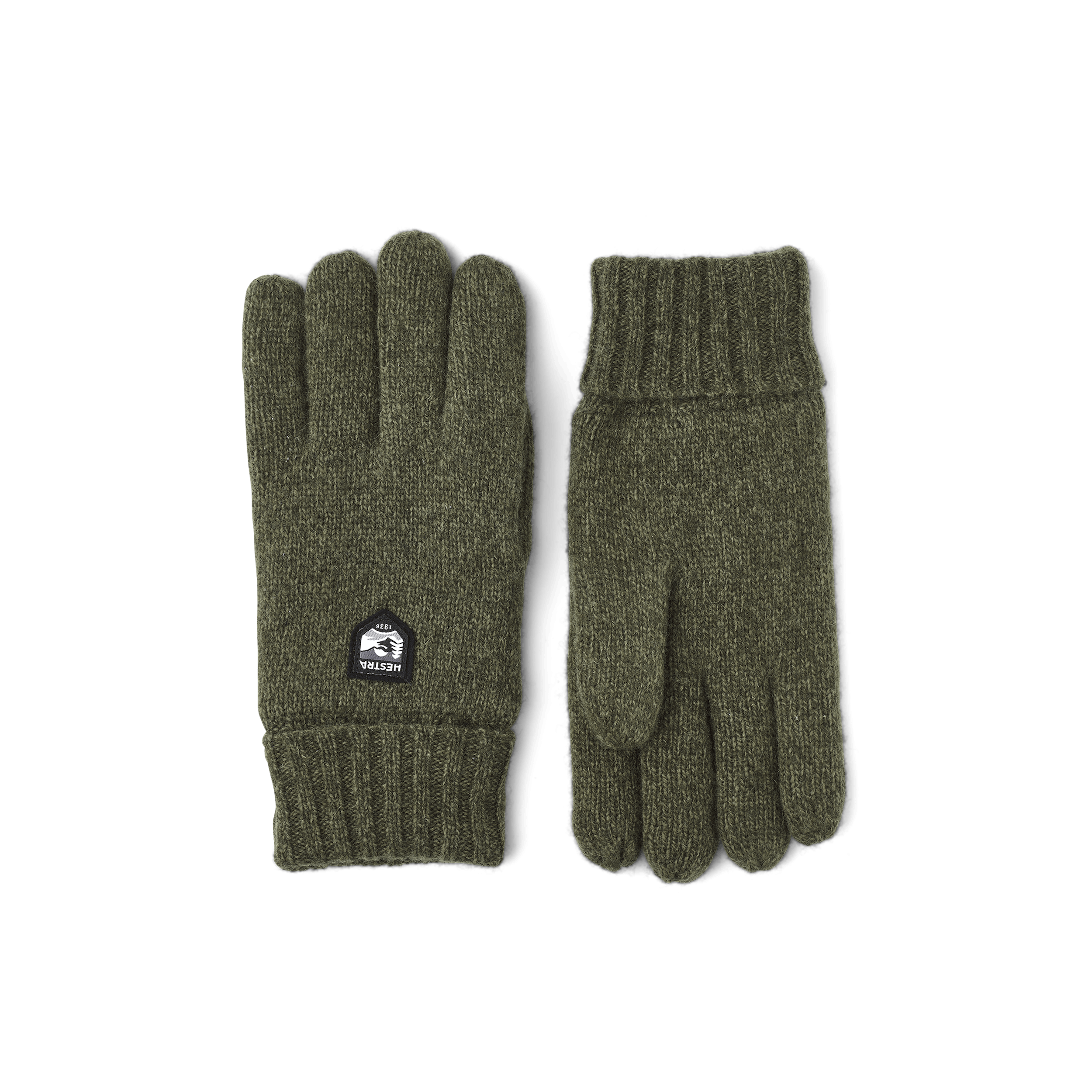 Dark green knitted glove in Shetland wool (1 of 2)