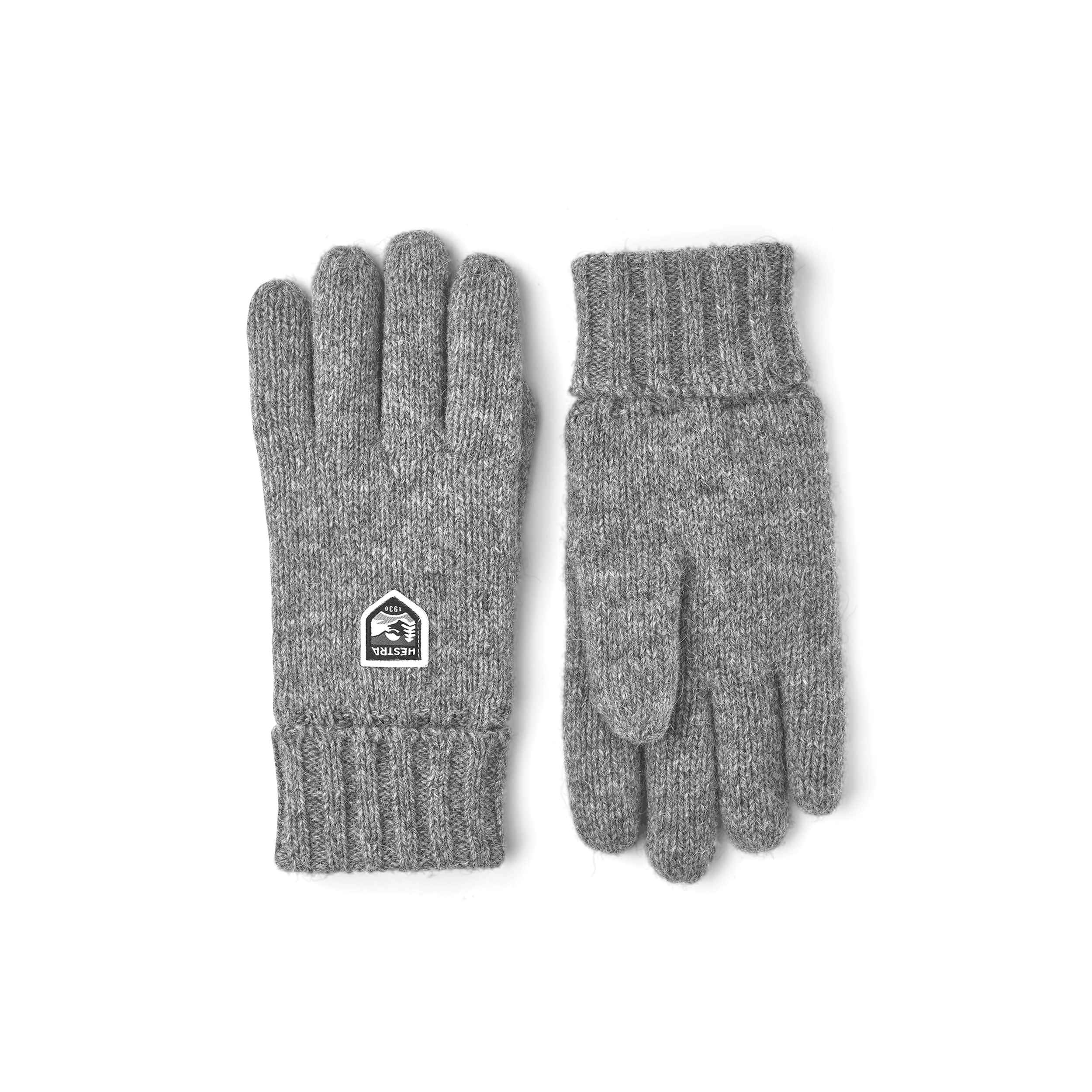 Gray knitted glove in Shetland wool (1 of 2)
