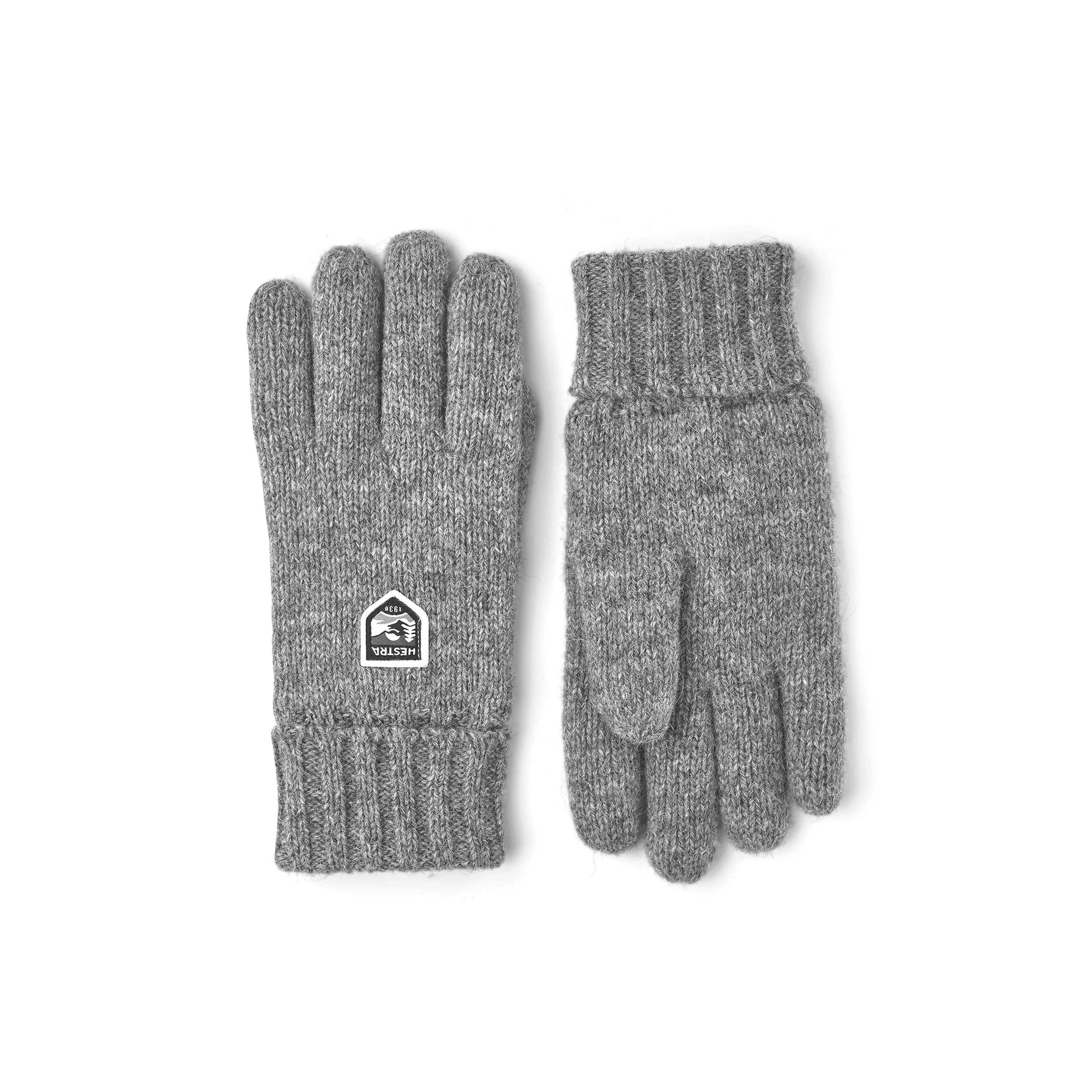 Gray knitted glove in Shetland wool (1 of 2)