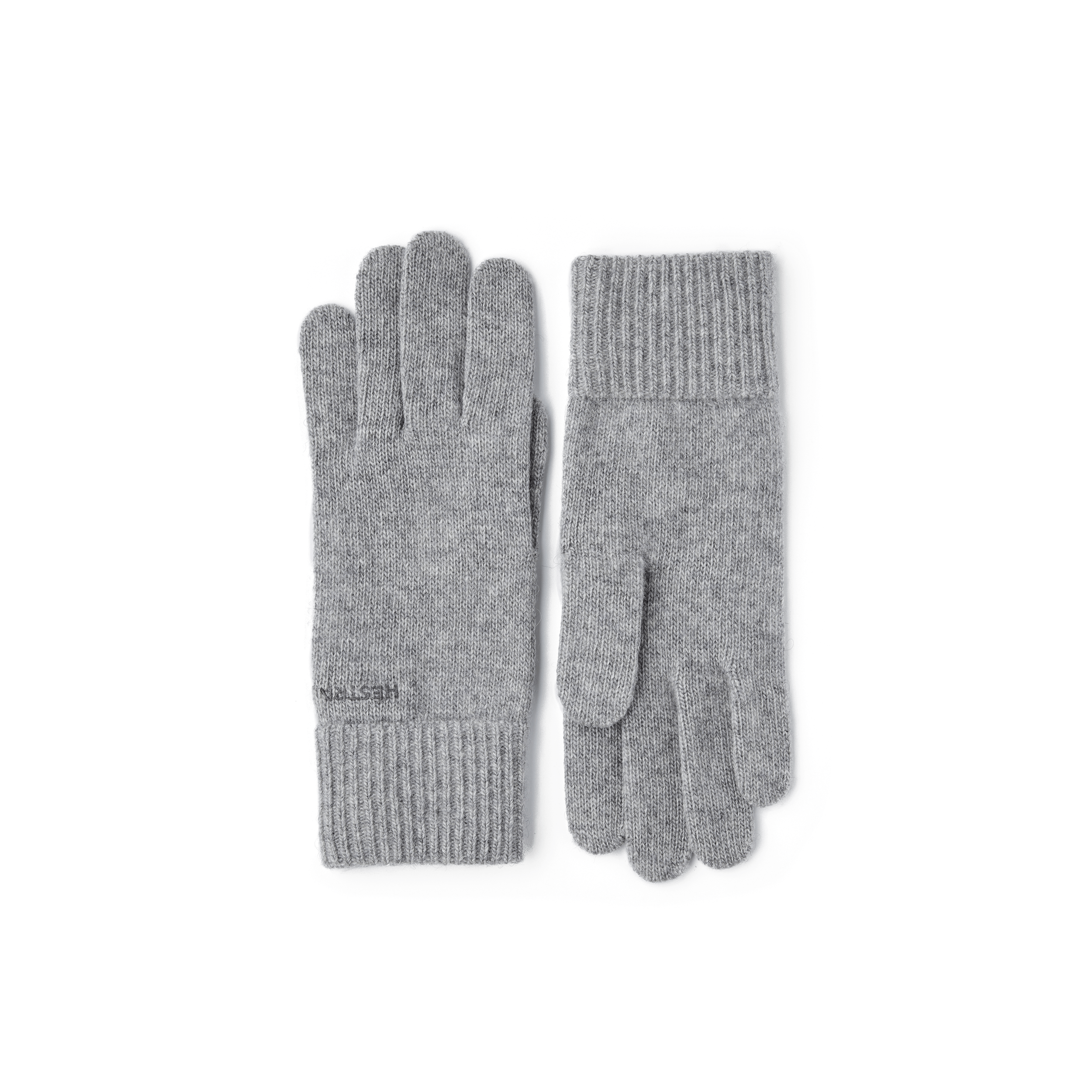 Light gray knitted cashmere glove (1 of 3)