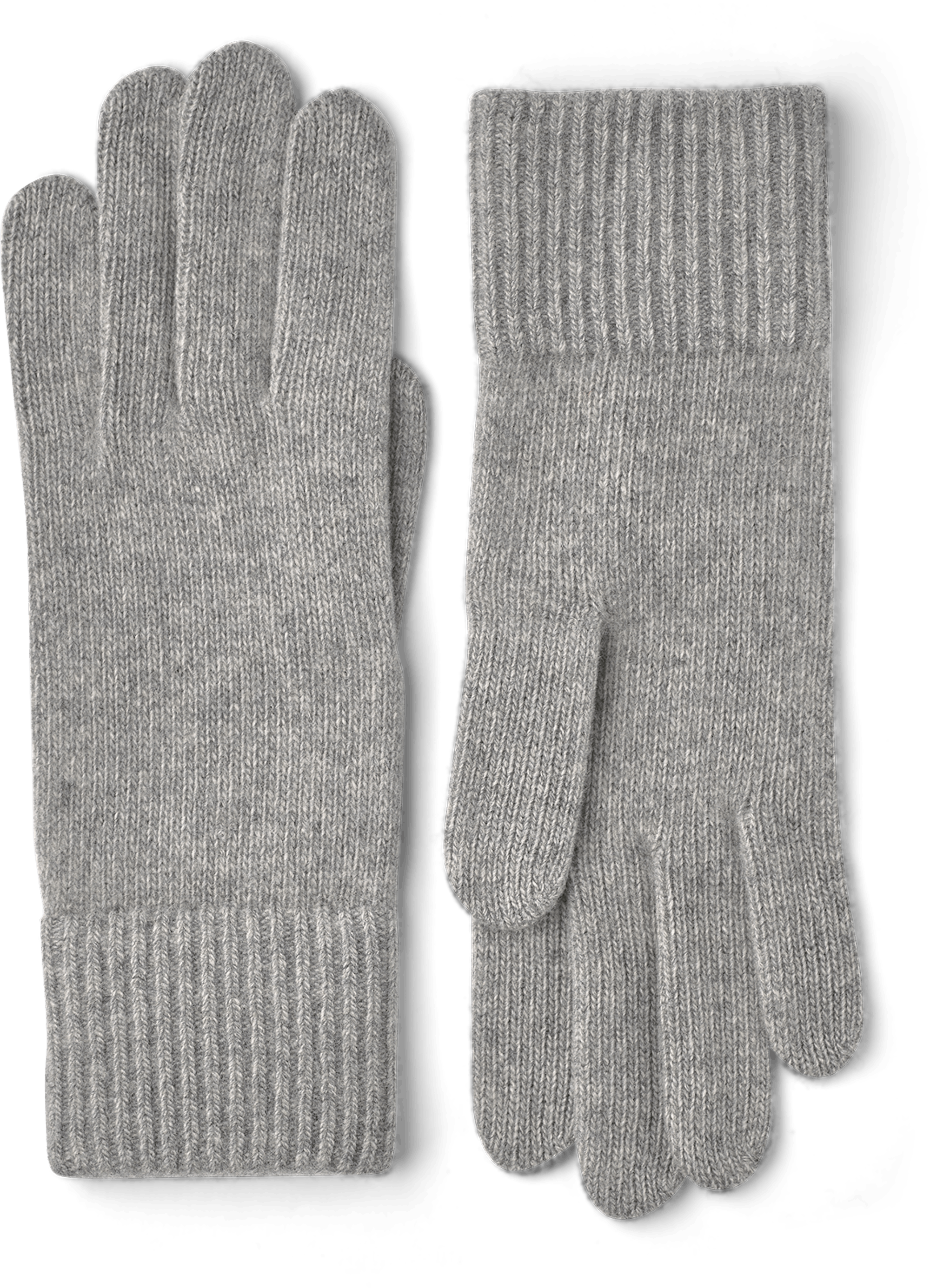 Light gray knitted cashmere glove (1 of 3)
