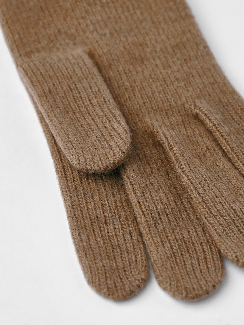 Dark beige knitted cashmere glove (2 of 2)