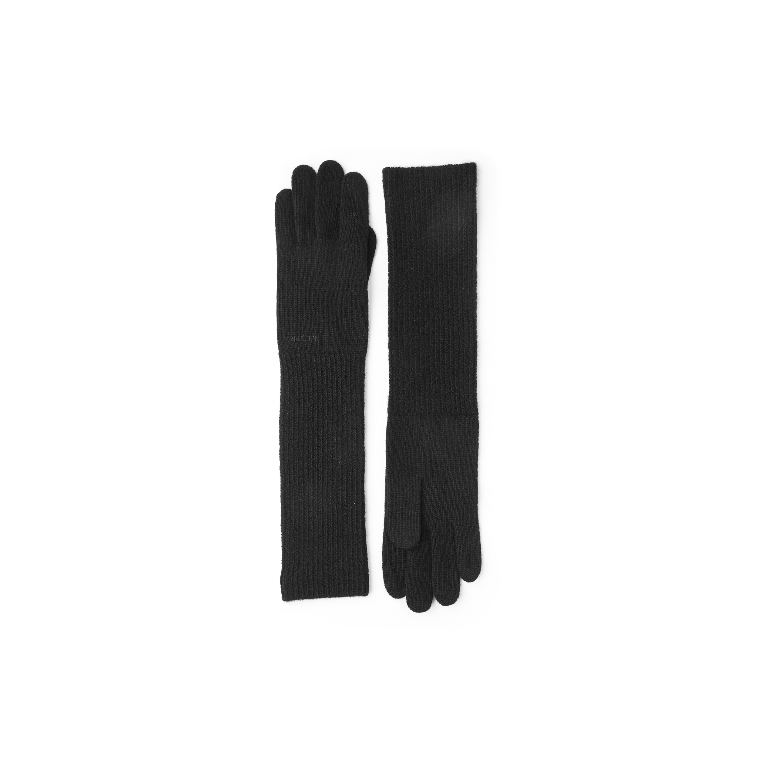 Black long knitted cashmere glove (1 of 3)