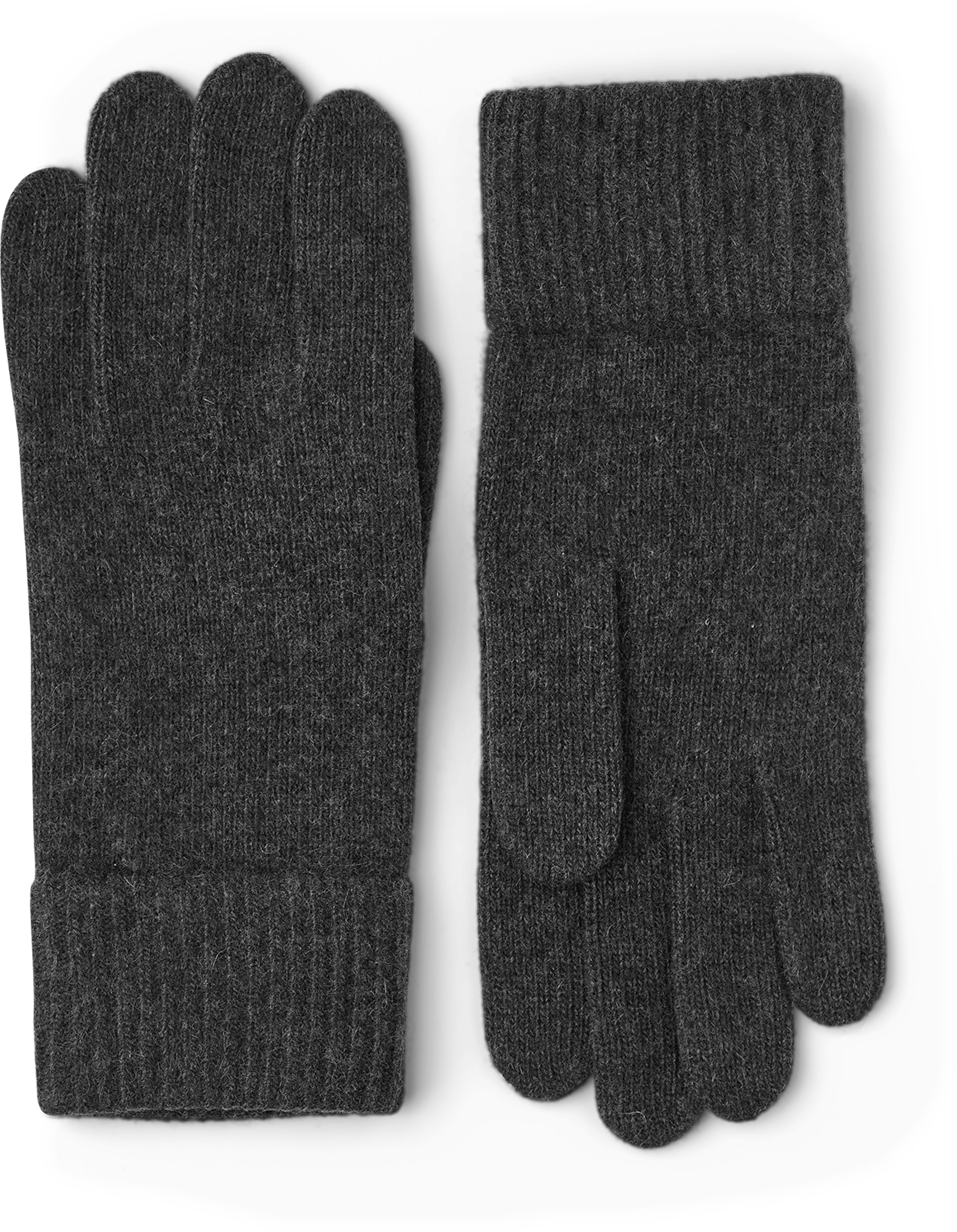 Dark gray knitted cashmere glove (1 of 3)