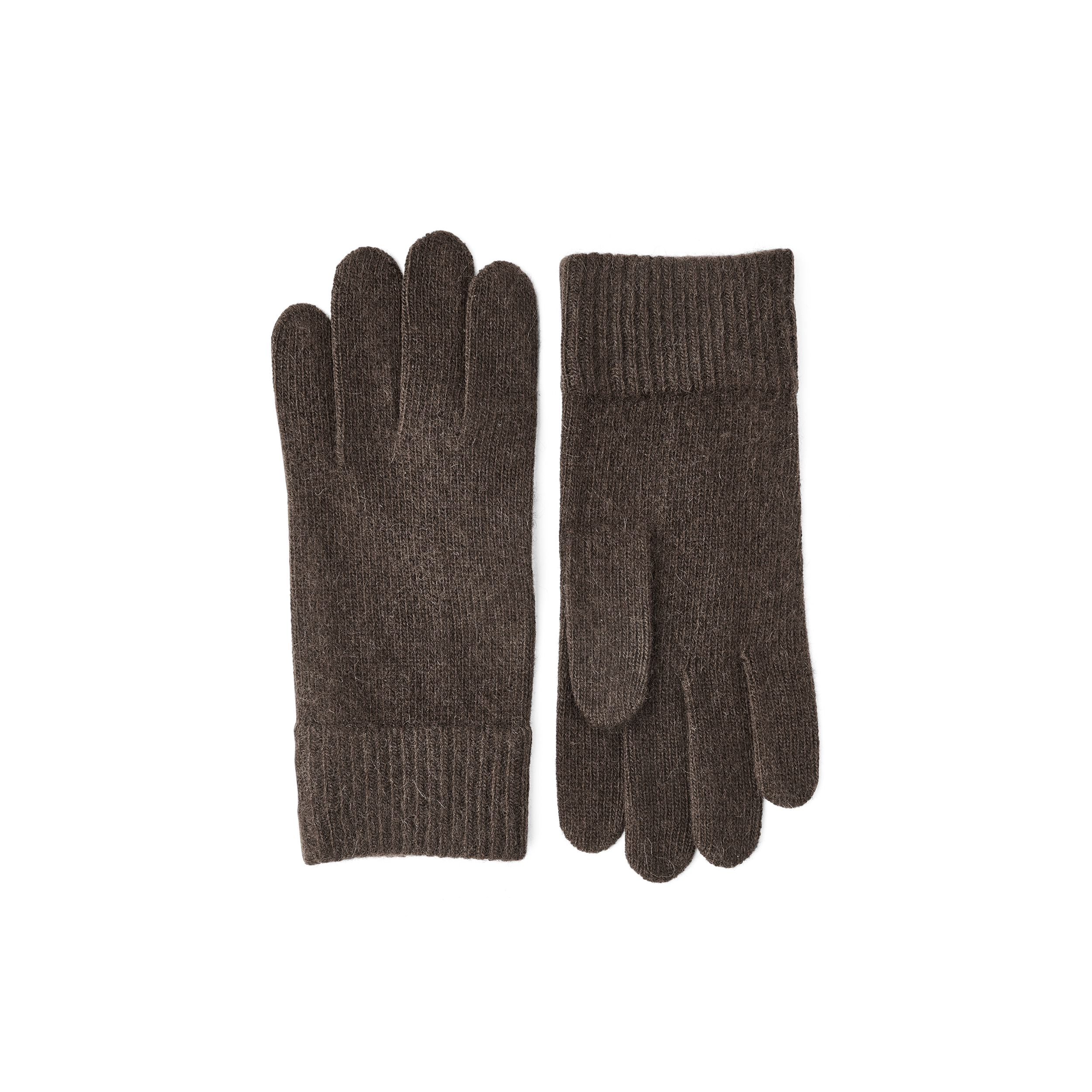 Dark brown knitted cashmere glove (1 of 4)