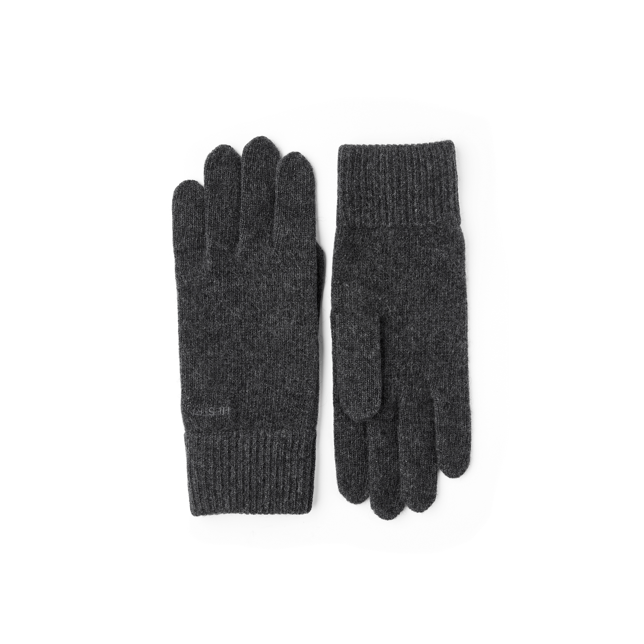Dark gray knitted cashmere glove (1 of 3)