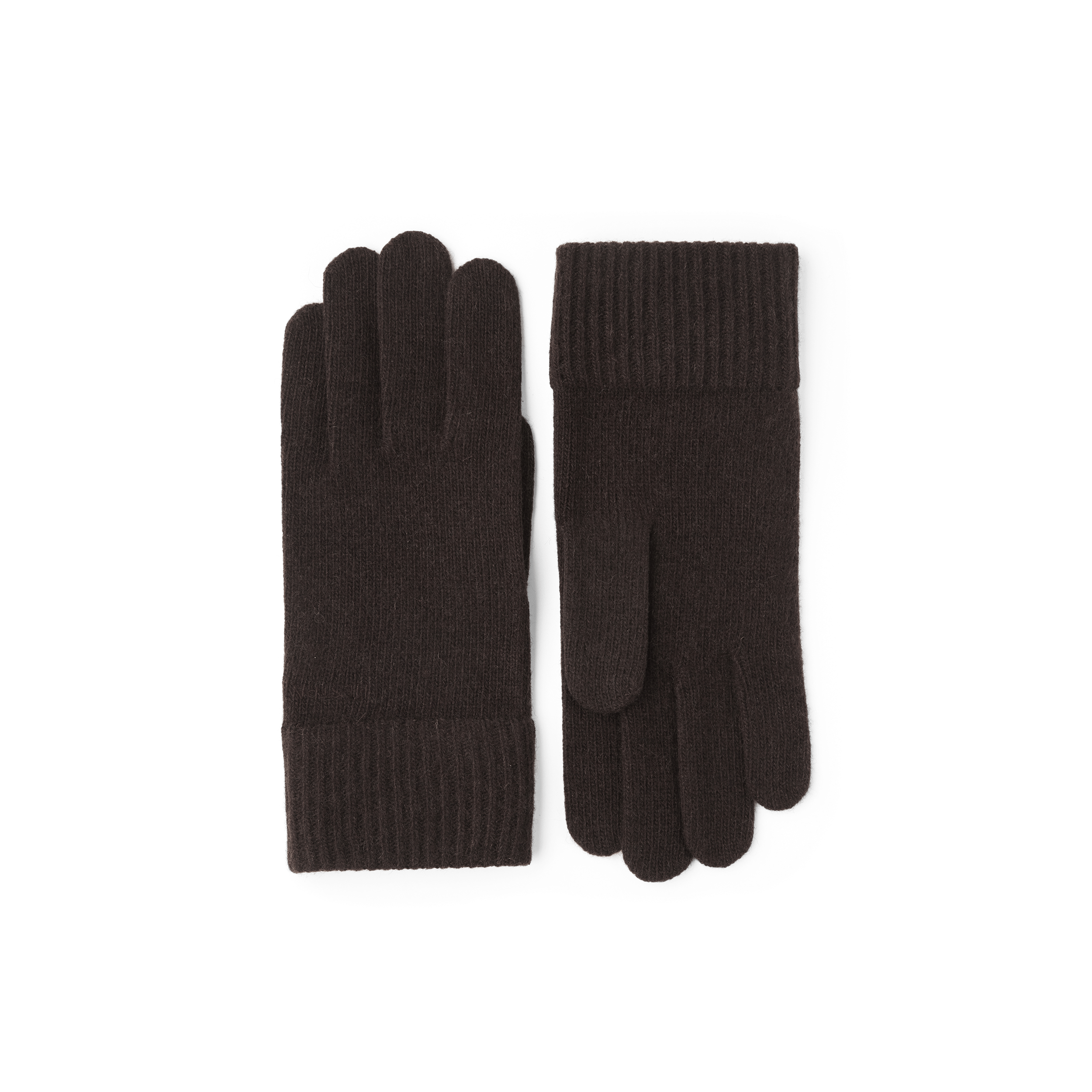 Dark brown knitted cashmere glove (1 of 3)