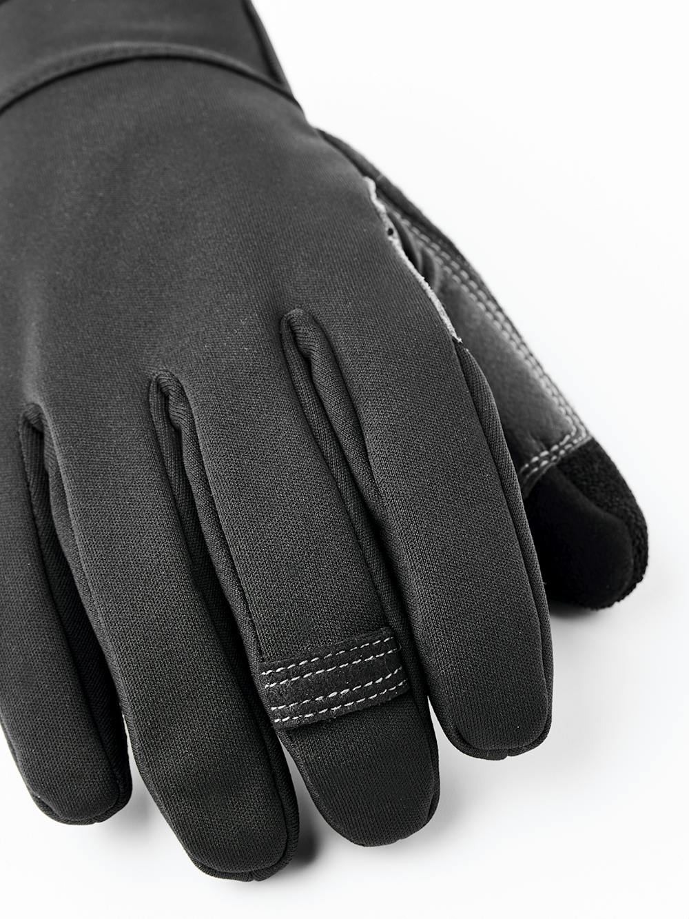 Svart friluftshandske i tyg och syntetisk mocka
(4 av 4)