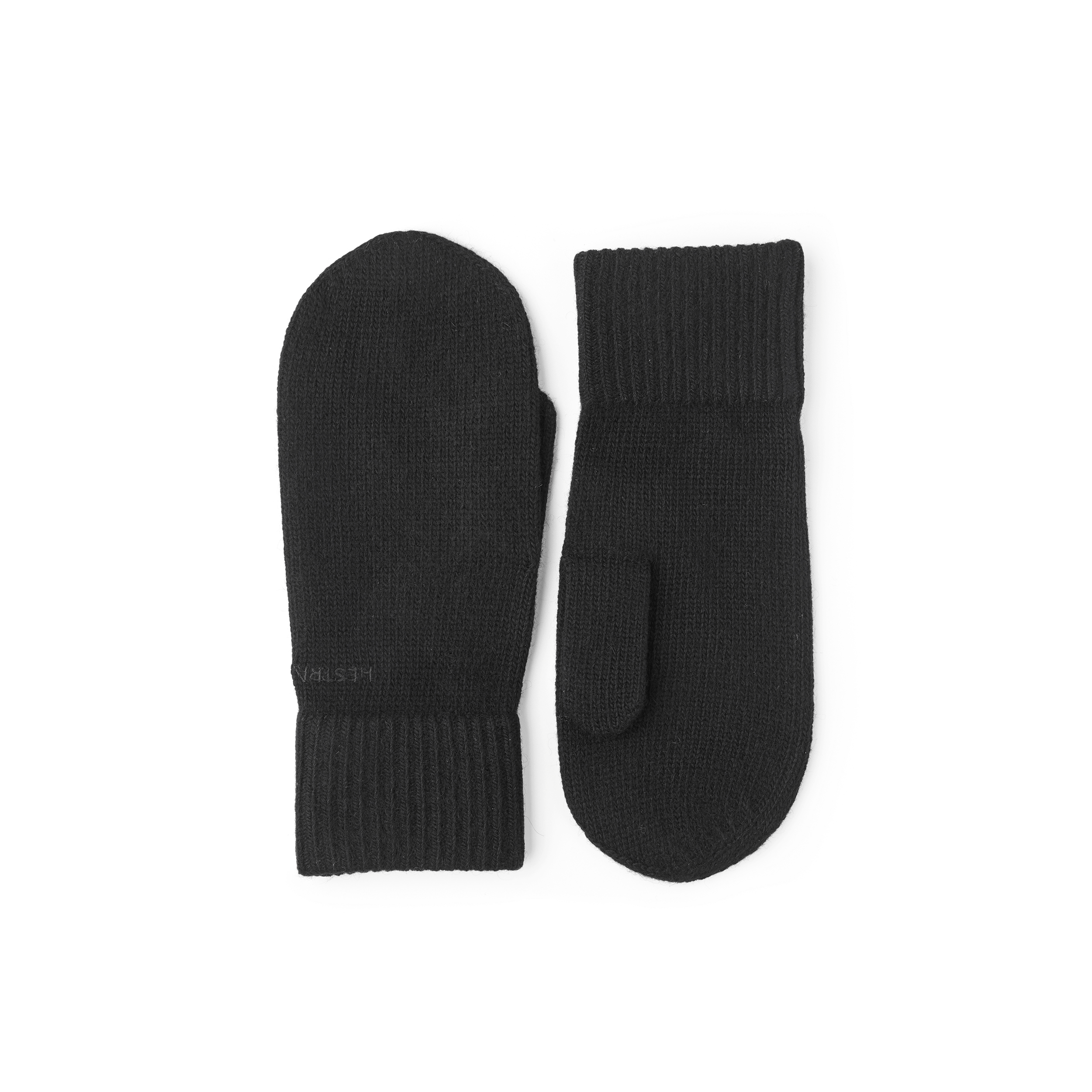 Black knitted cashmere mitten (1 of 3)