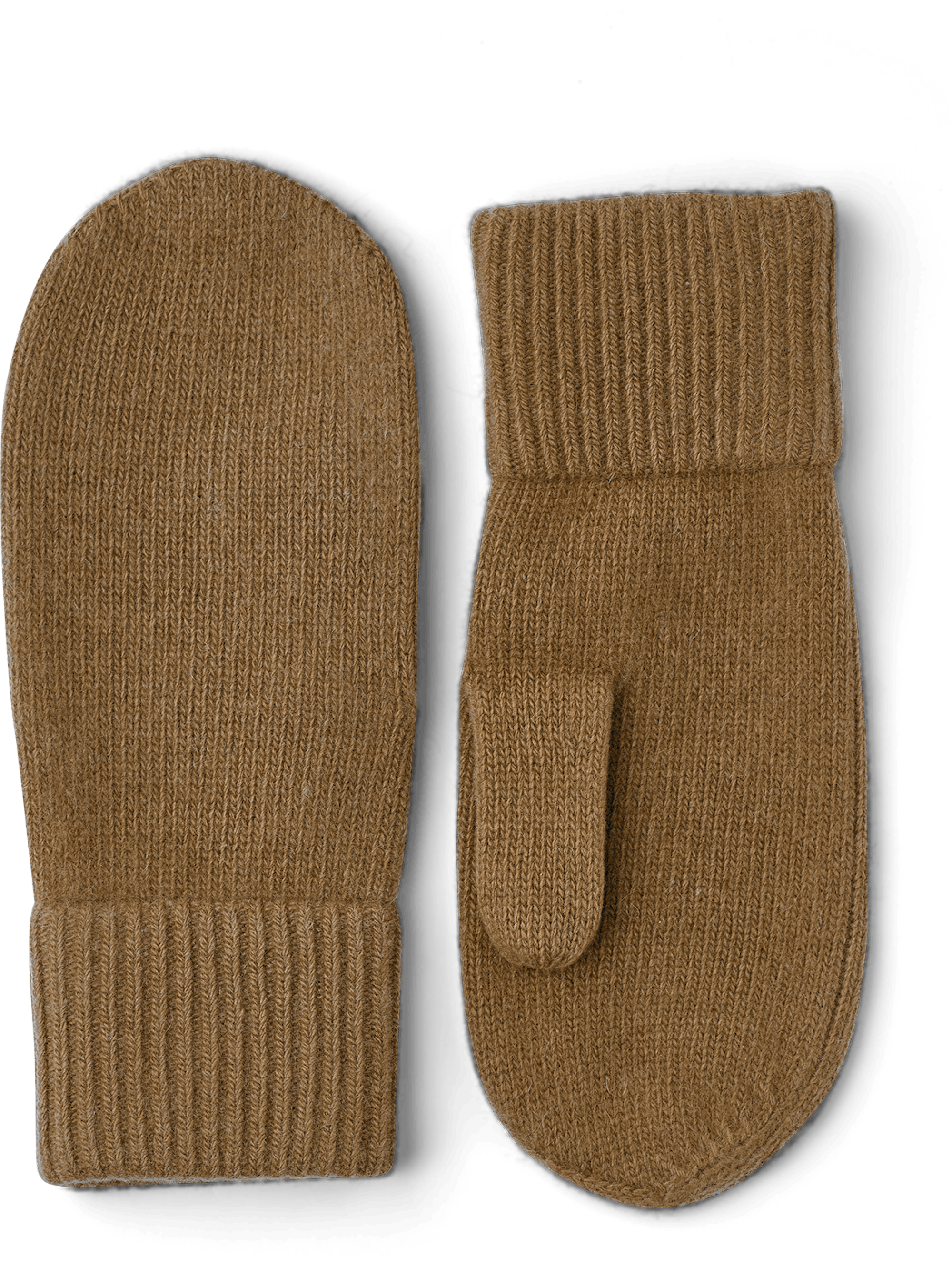 Dark beige knitted cashmere mitten (1 of 3)