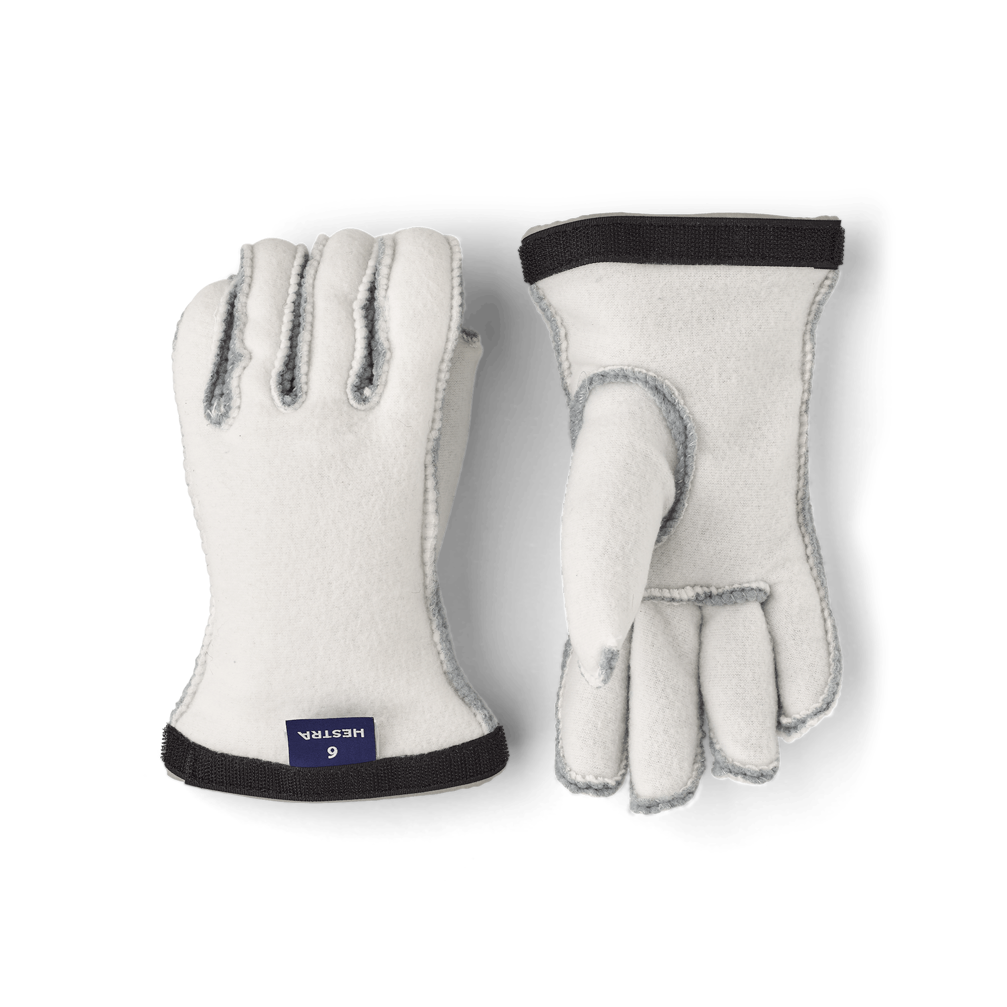 Weißes maschinengenähtes Handschuhfutter  (1 oder 4)