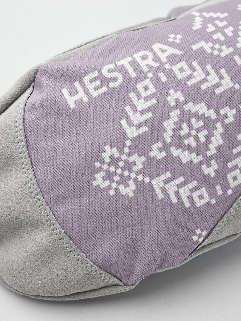 Light purple print fabric mitten with white palm (3 of 5)