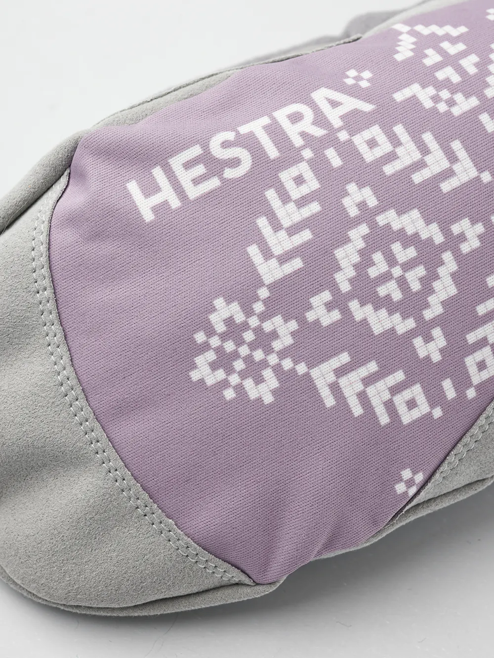 Light purple print fabric mitten with white palm (3 of 5)