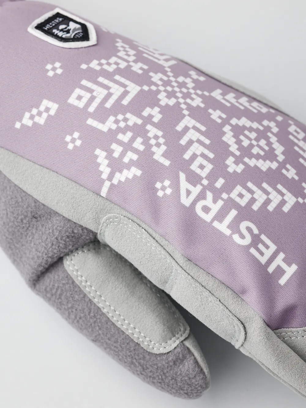Light purple print fabric mitten with white palm (5 of 5)