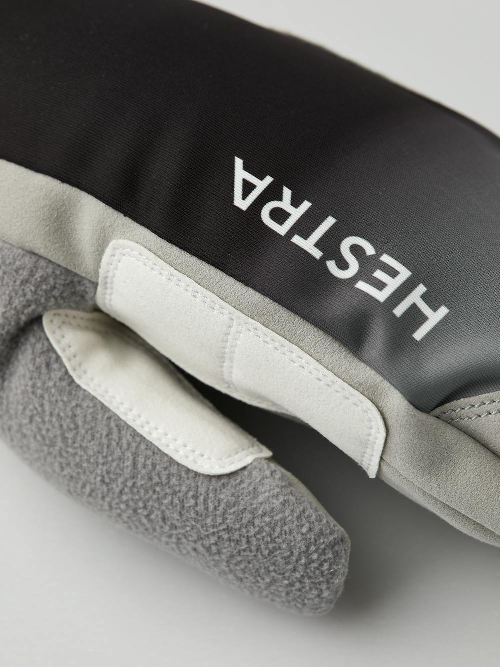 Black fabric mitten with gray palm  (2 of 5)