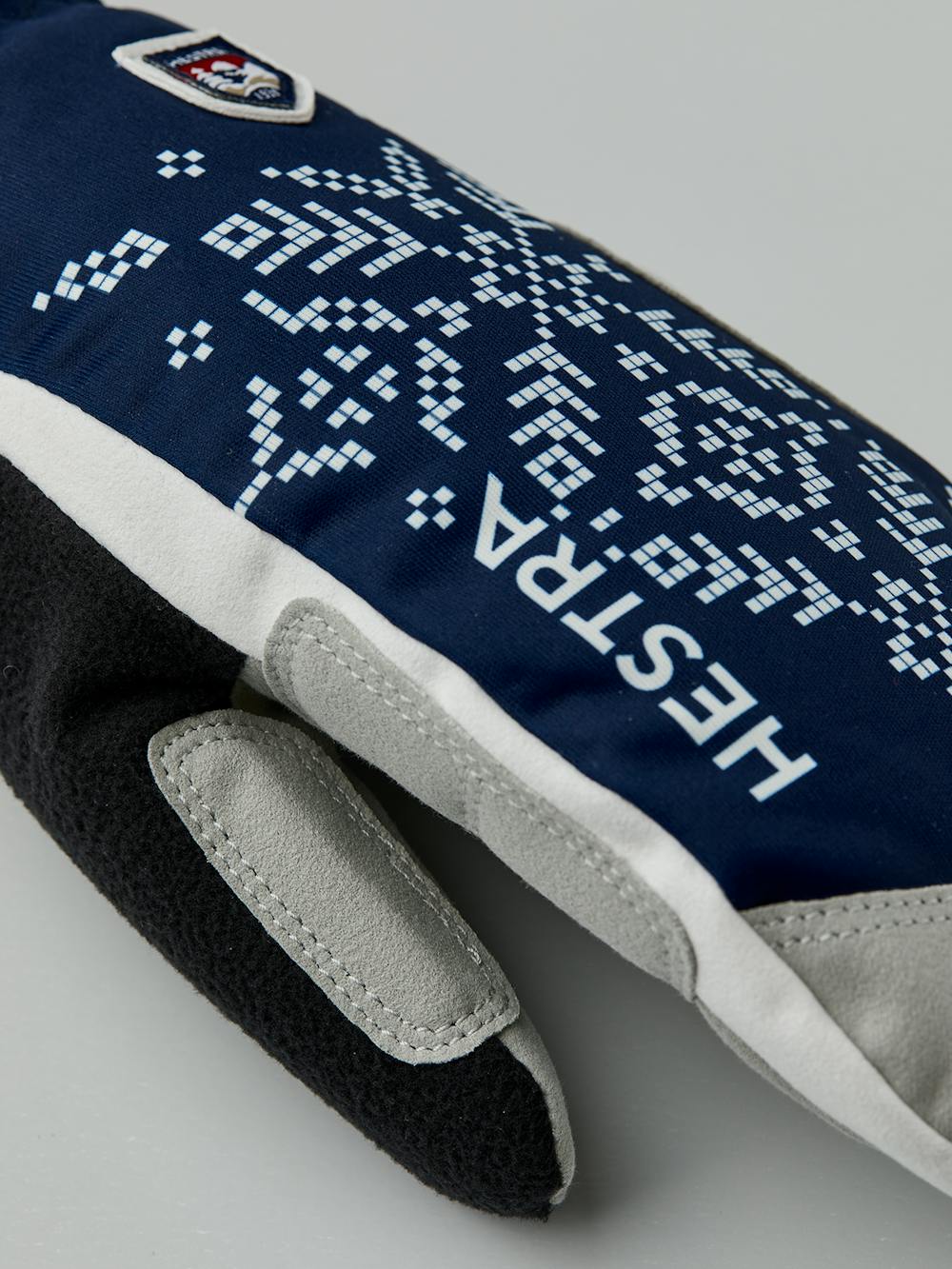Dark blue print fabric mitten with gray palm  (5 of 5)