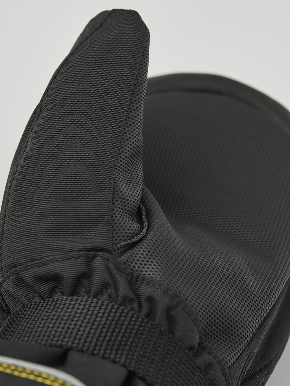 Black fabric mitten with synthetic palm and wrist adjustment (5 of 5)