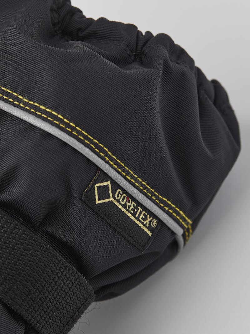 Black fabric mitten with synthetic palm and wrist adjustment (3 of 5)