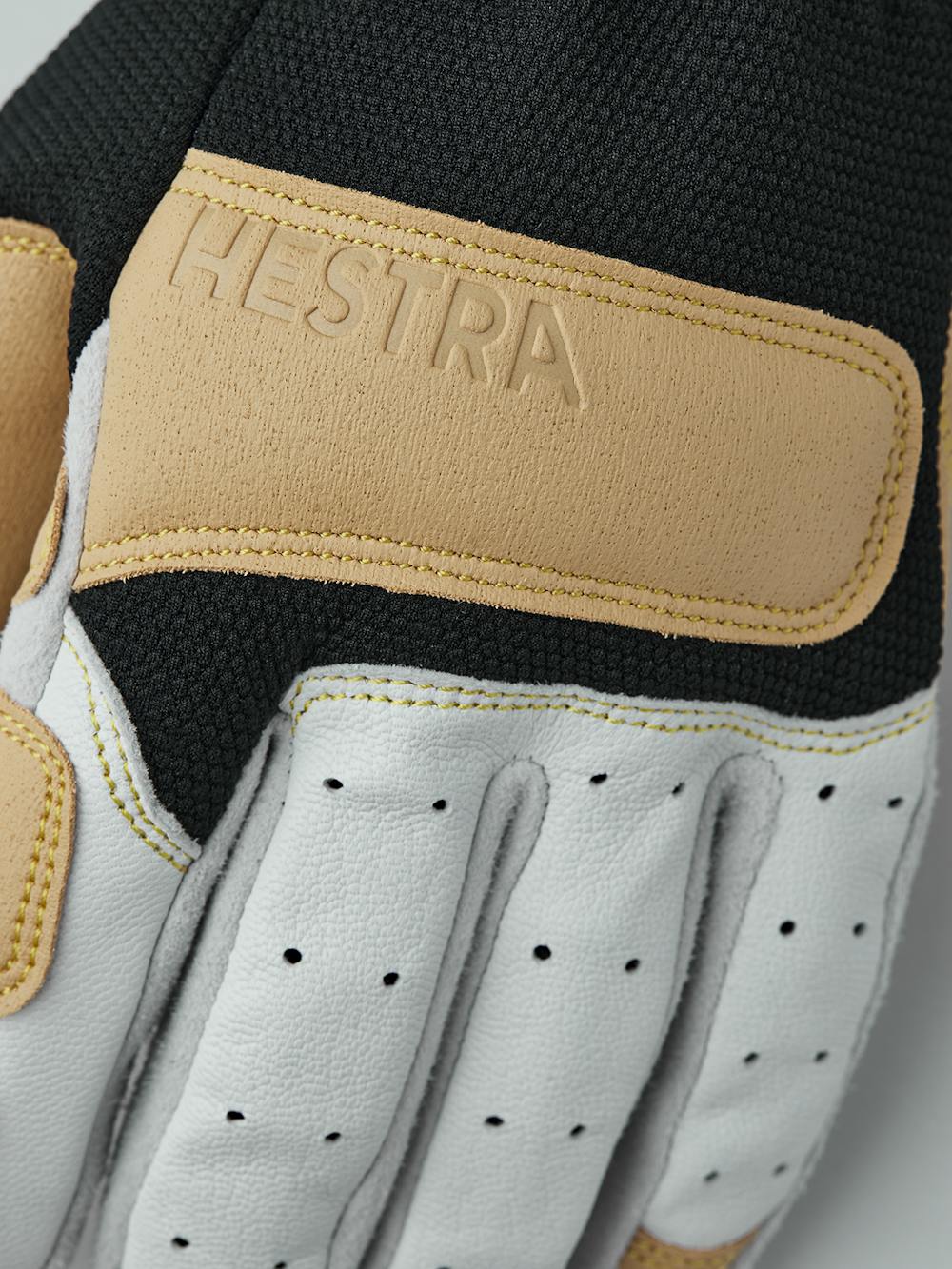 Climbers Long 5-finger in der Farbe Cremeweiß & schwarz (4 oder 4)