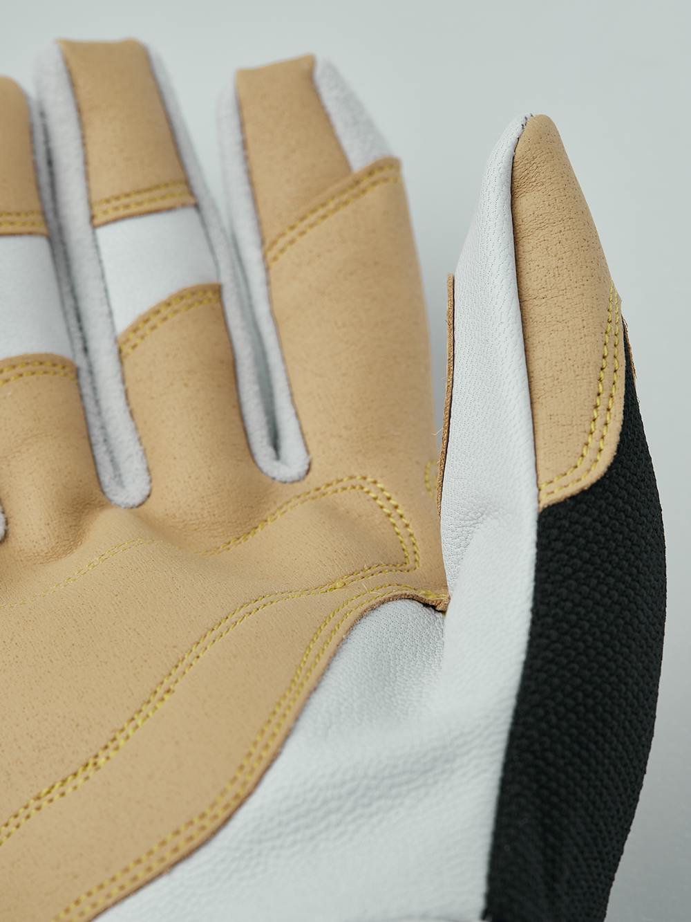 Climbers Long 5-finger in der Farbe Cremeweiß & schwarz (3 oder 4)