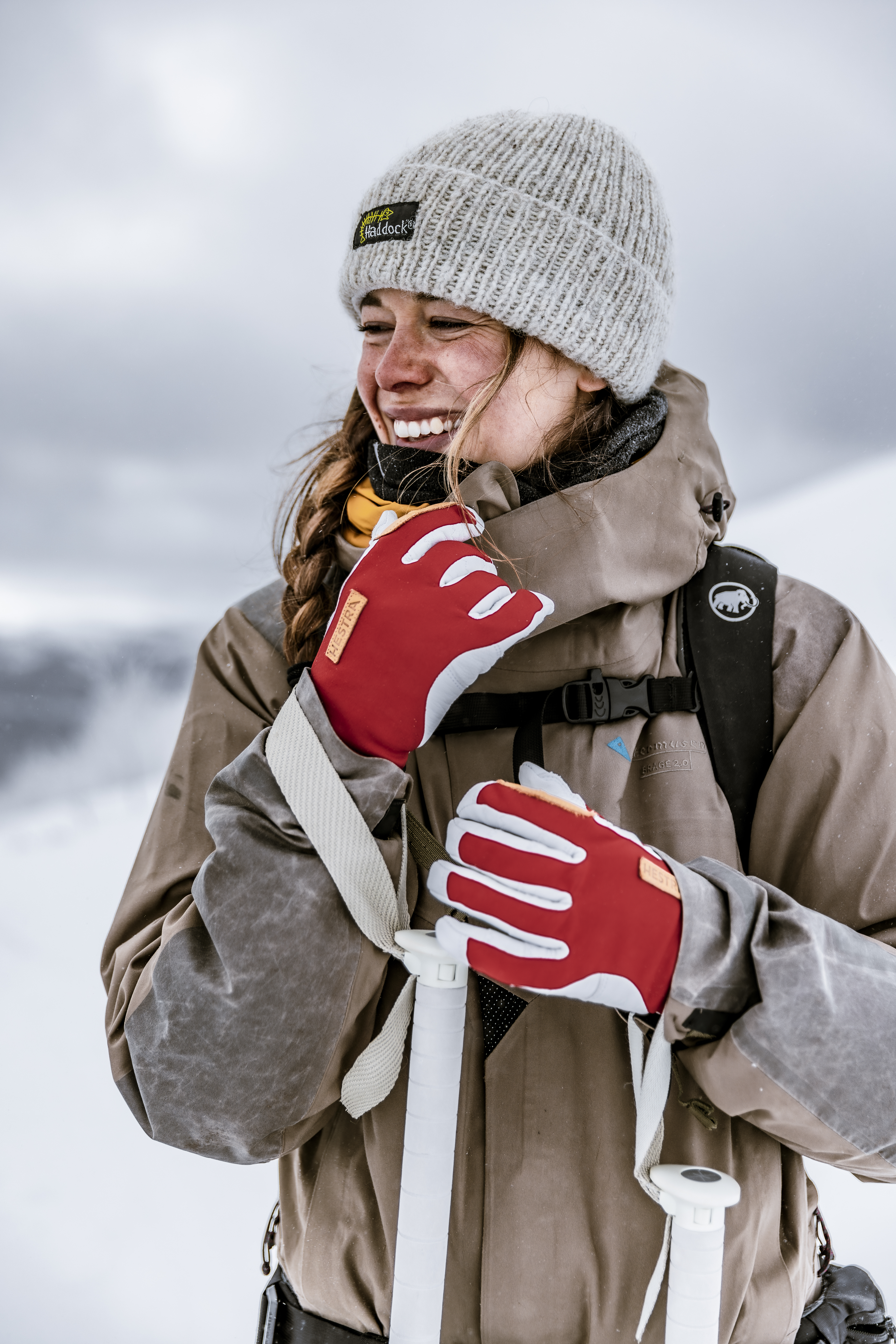 Ergo Grip Active Wool Terry - Red & offwhite | Hestra Gloves