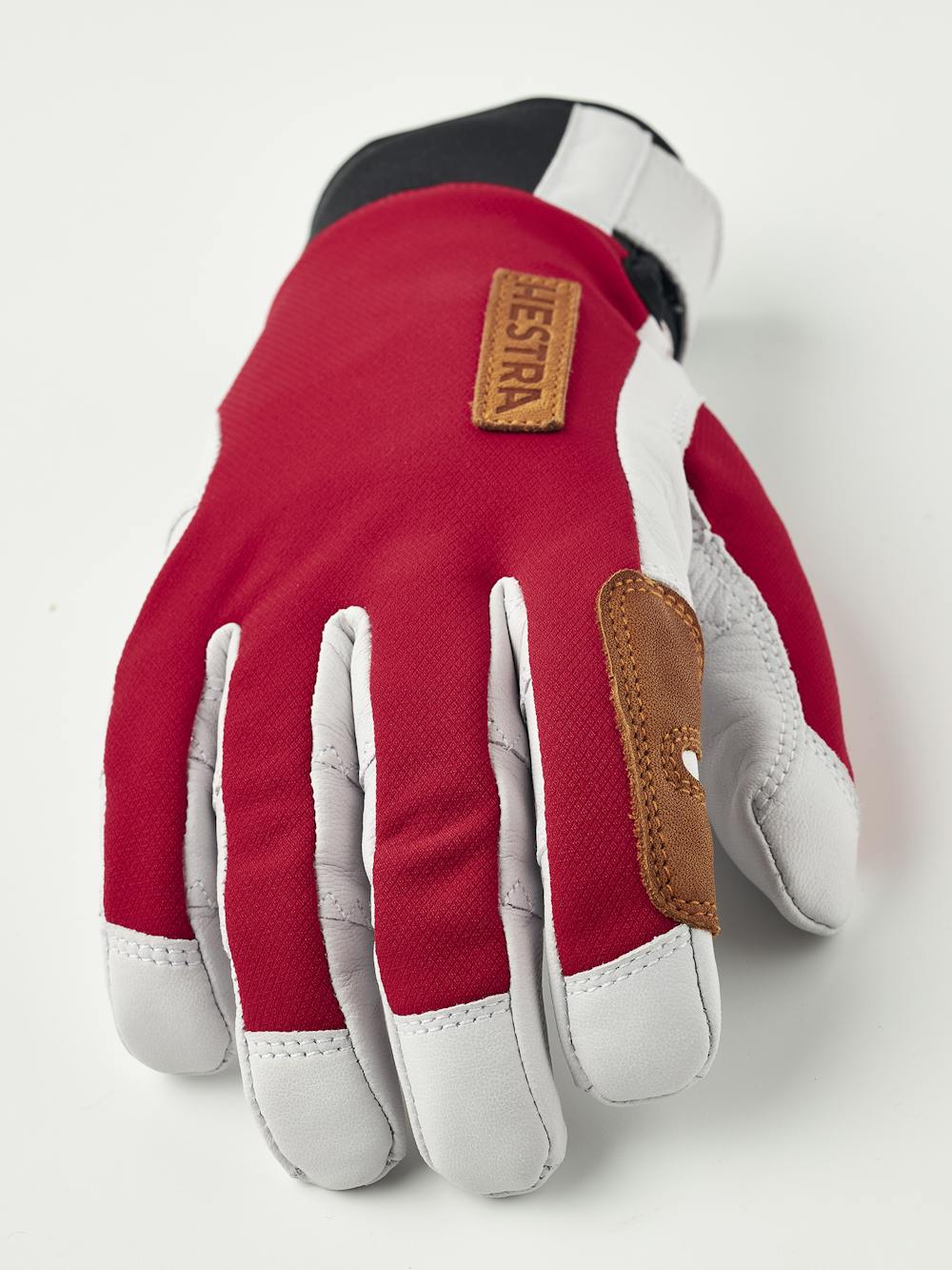 Red glove with white goat leather palm
 (5 of 9)
